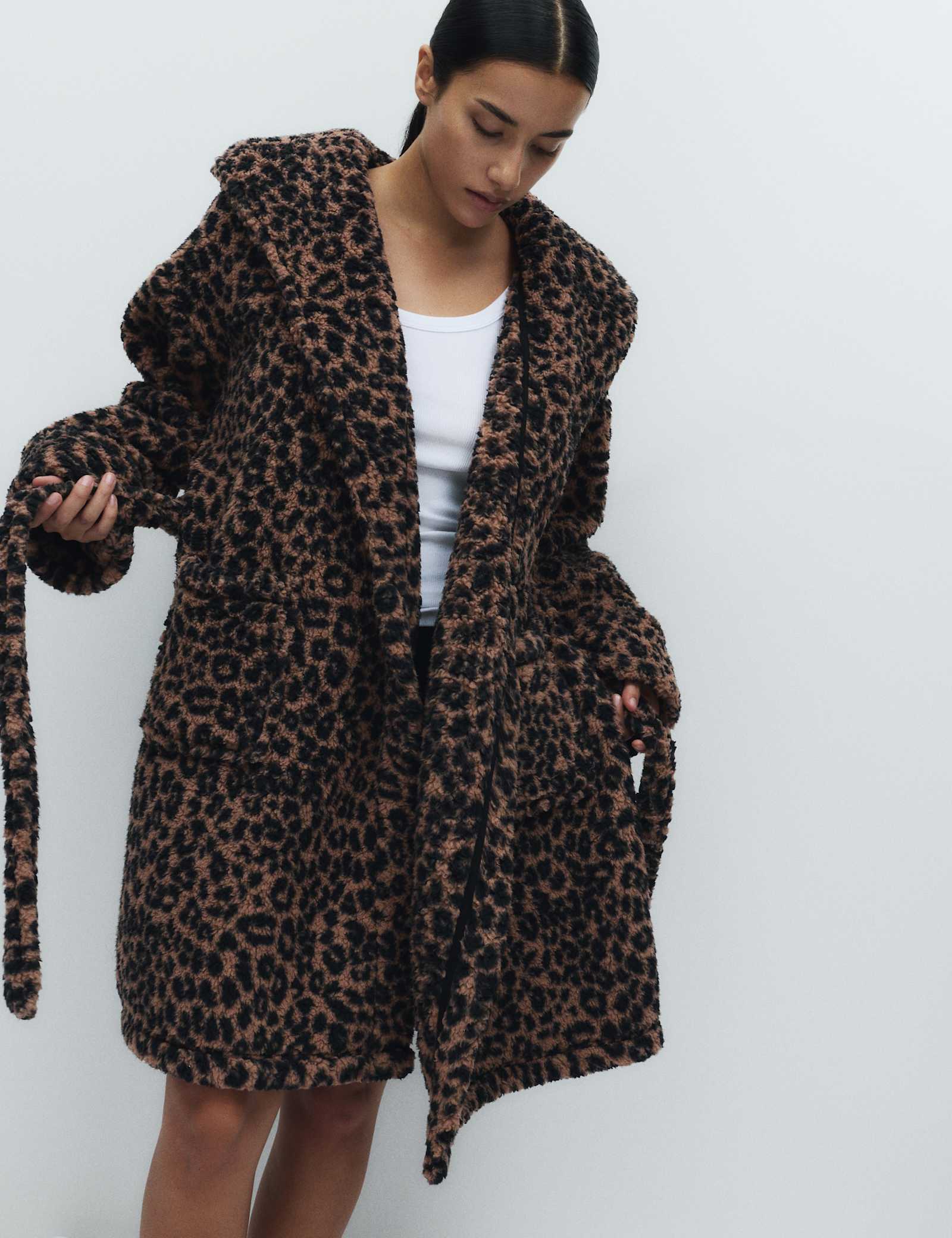 Teddy Borg Leopard Print Dressing Gown - image 4
