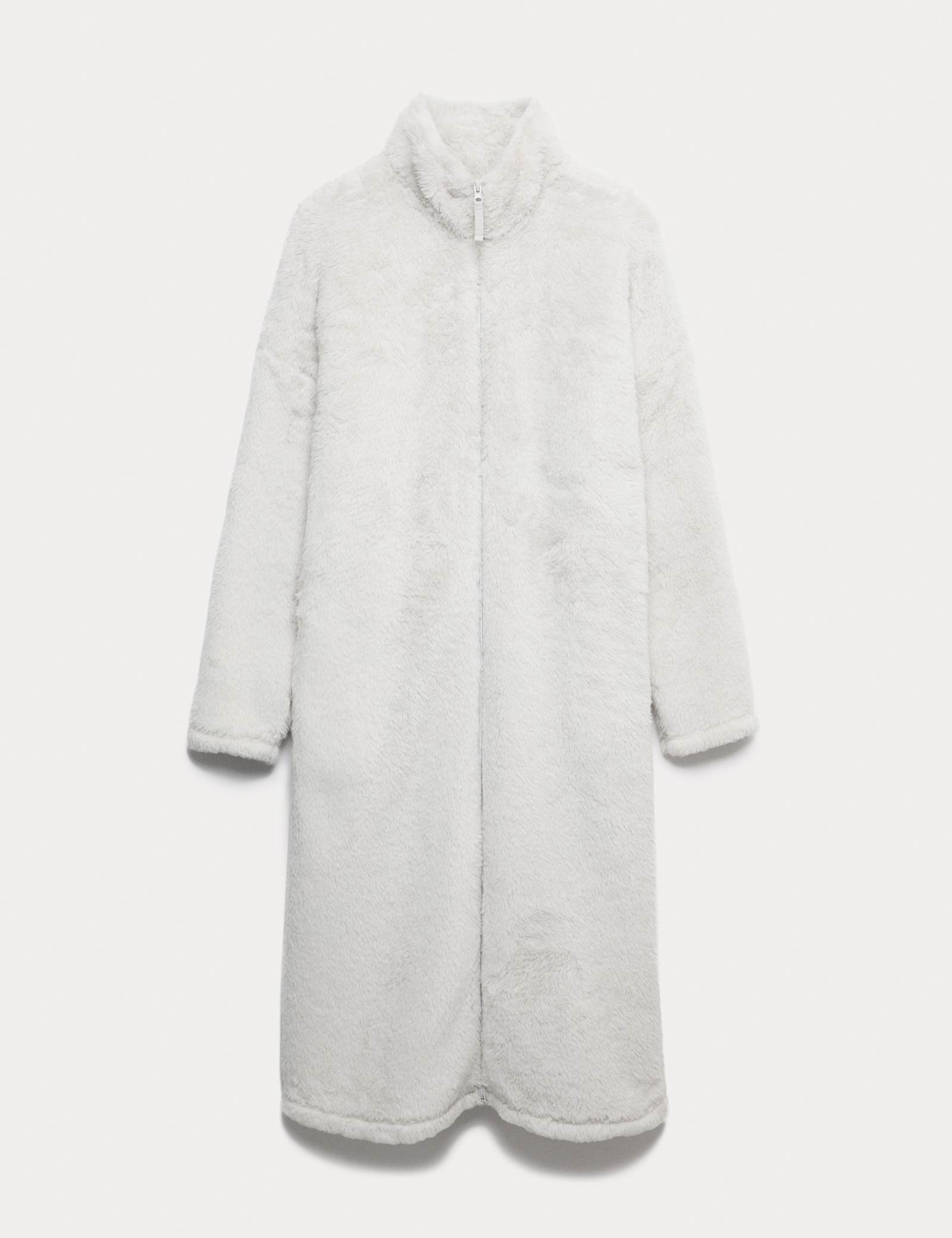 Long Pile Fleece Zipped Dressing Gown - image 1