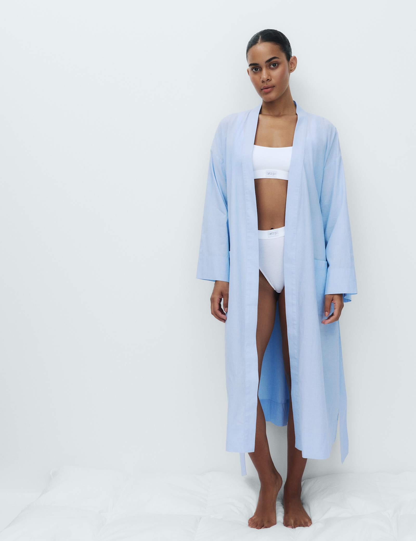 Pure Cotton Chambray Wrap - image 4