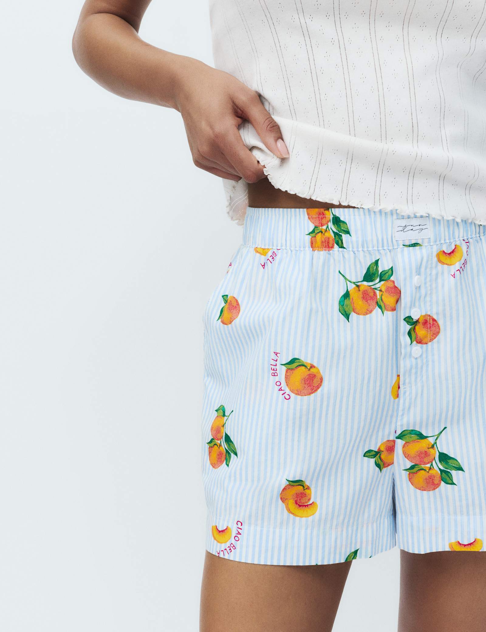Pure Cotton Poplin Printed Pyjama Shorts - image 2