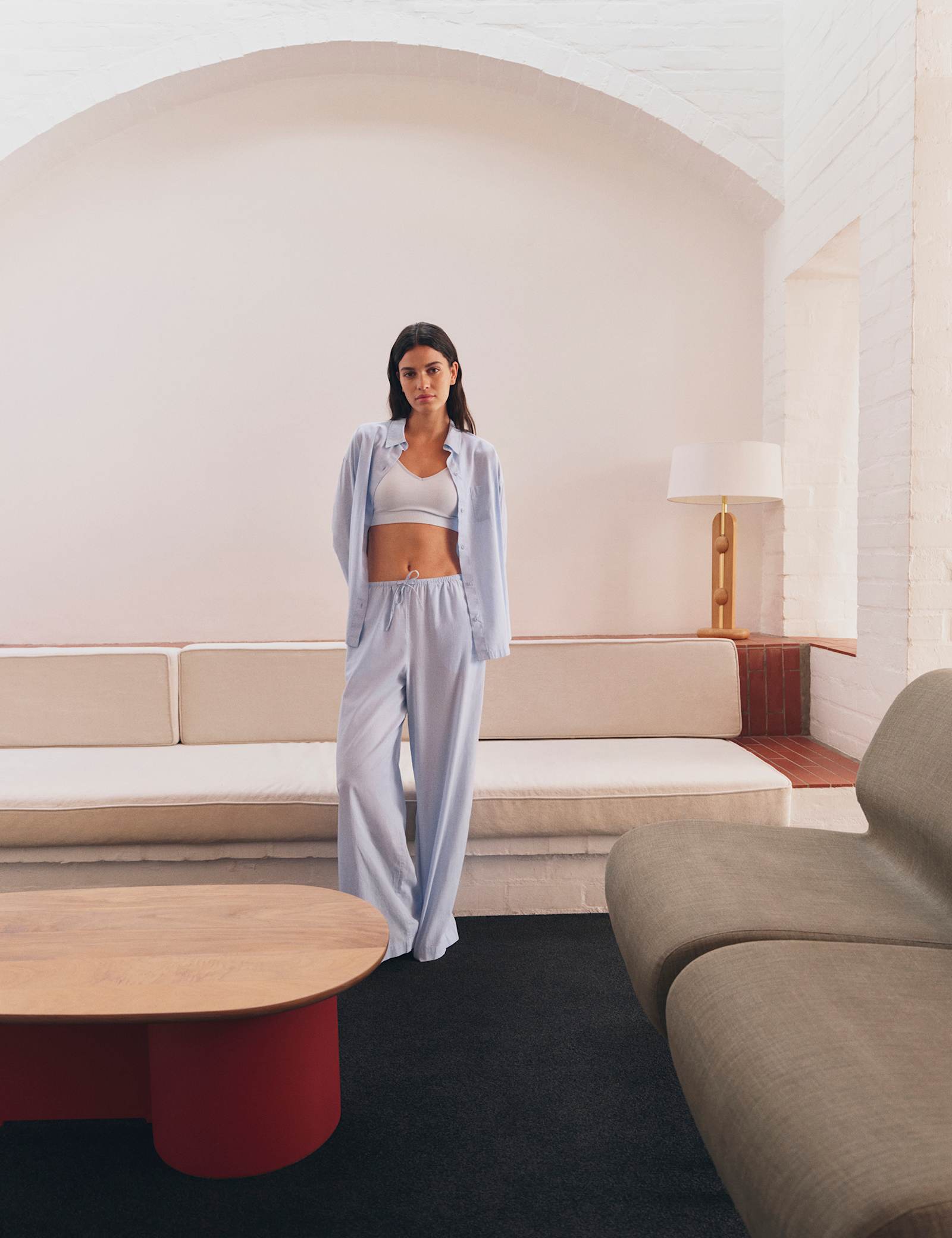 Pure Cotton Chambray Lounge Shirt - image 3