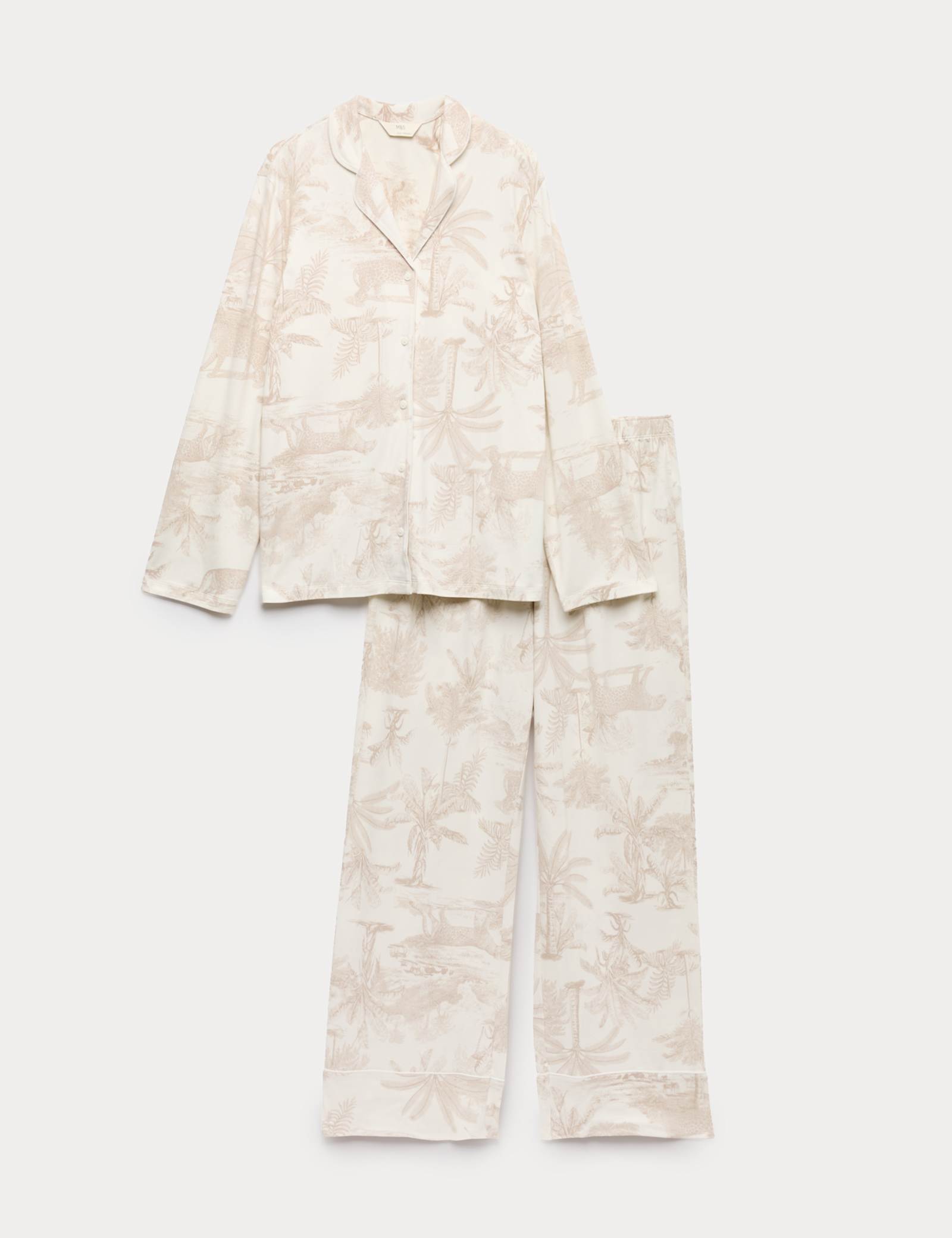 Soft Touch Printed Revere Pyjama Set - image 4
