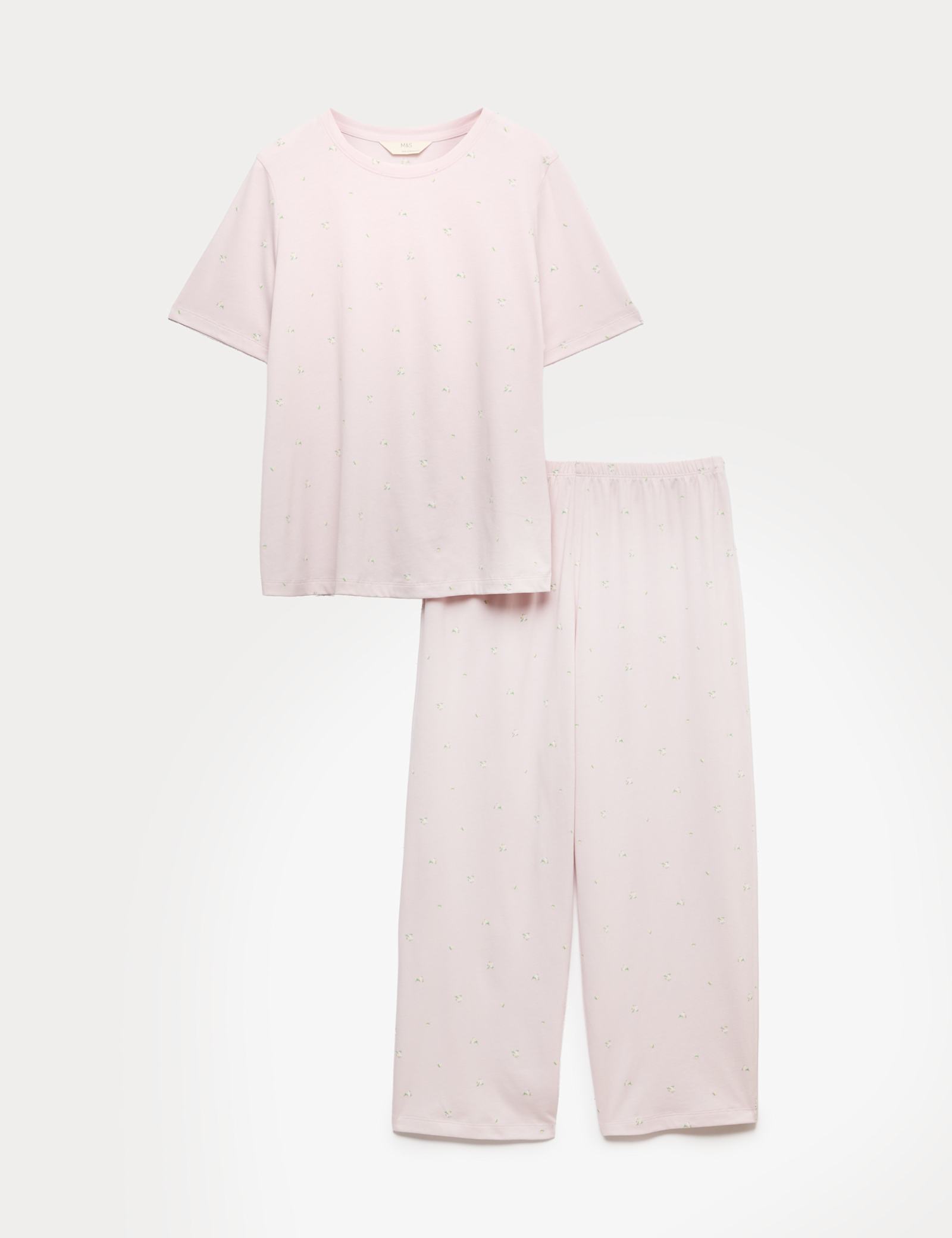 Cotton Rich Printed Cropped Pyjama Set - image 2