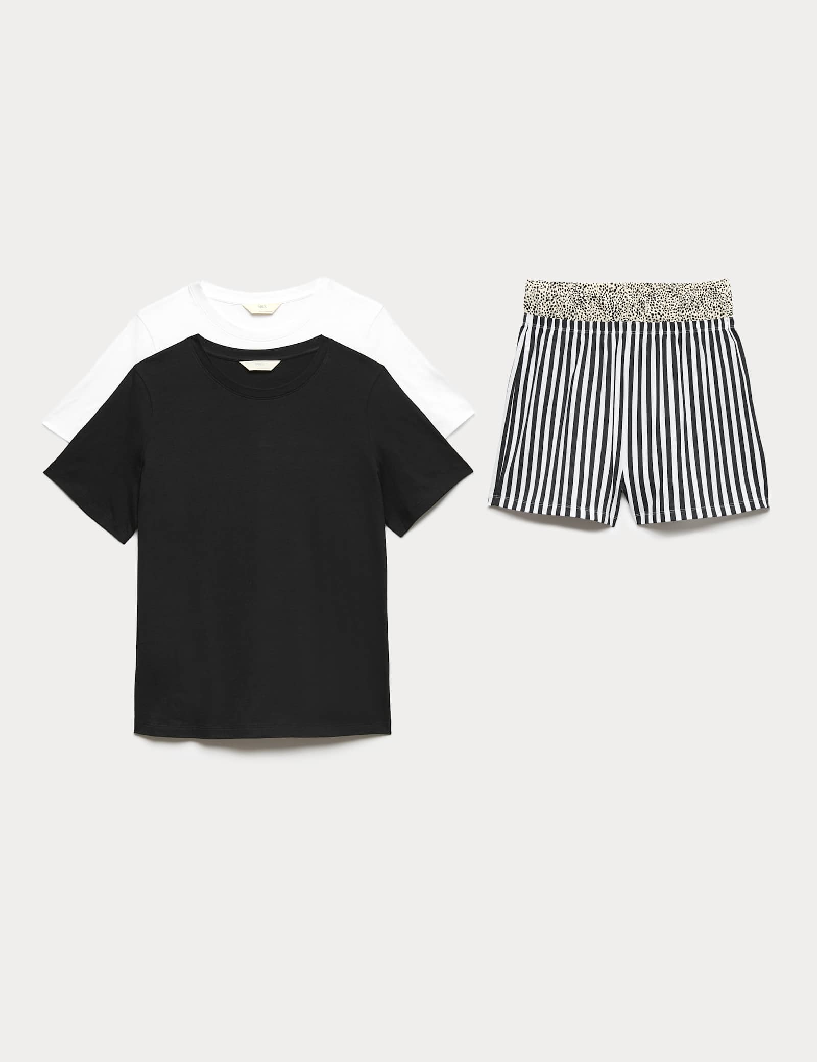 2 Pack Pure Cotton Shortie Pyjama Sets - image 1