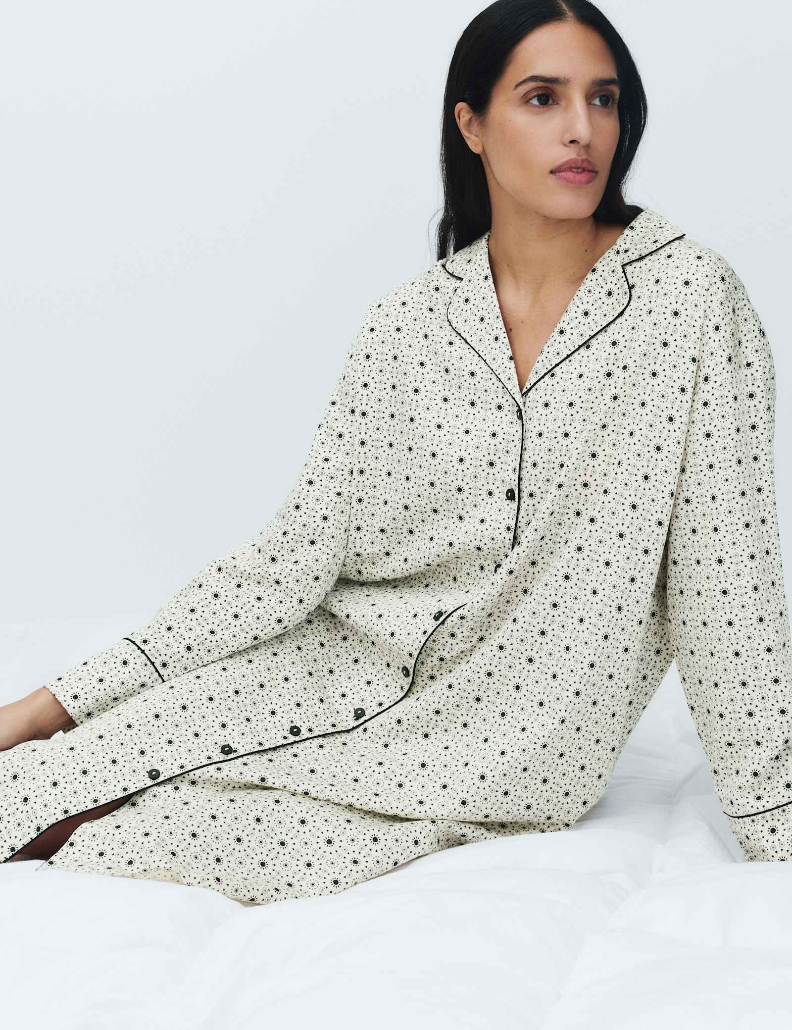 Pure Cotton Sateen Eid Printed Nightshirt - image 2