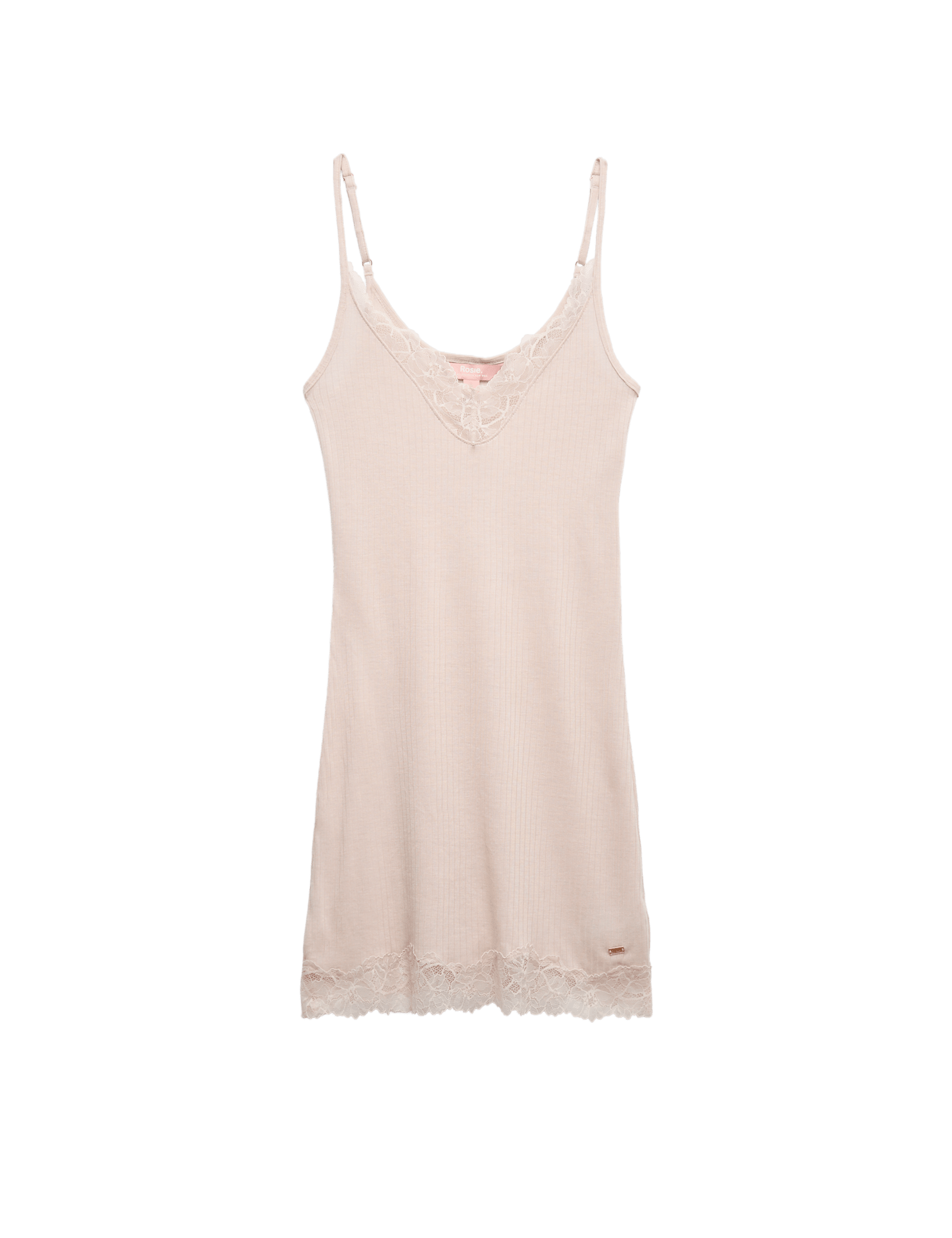 Lace Ribbed Chemise with Wool - image 5