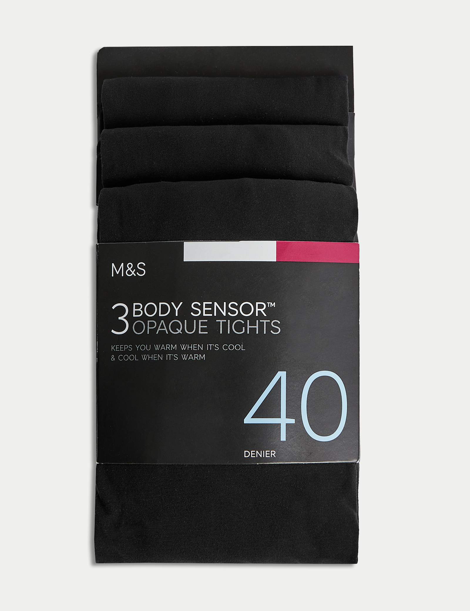 3pk 40 Denier Body Sensor Tights - image 1