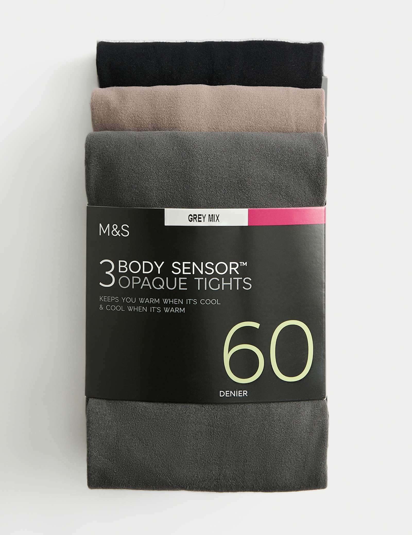 3pk 60 Denier Body Sensor Tights - image 2