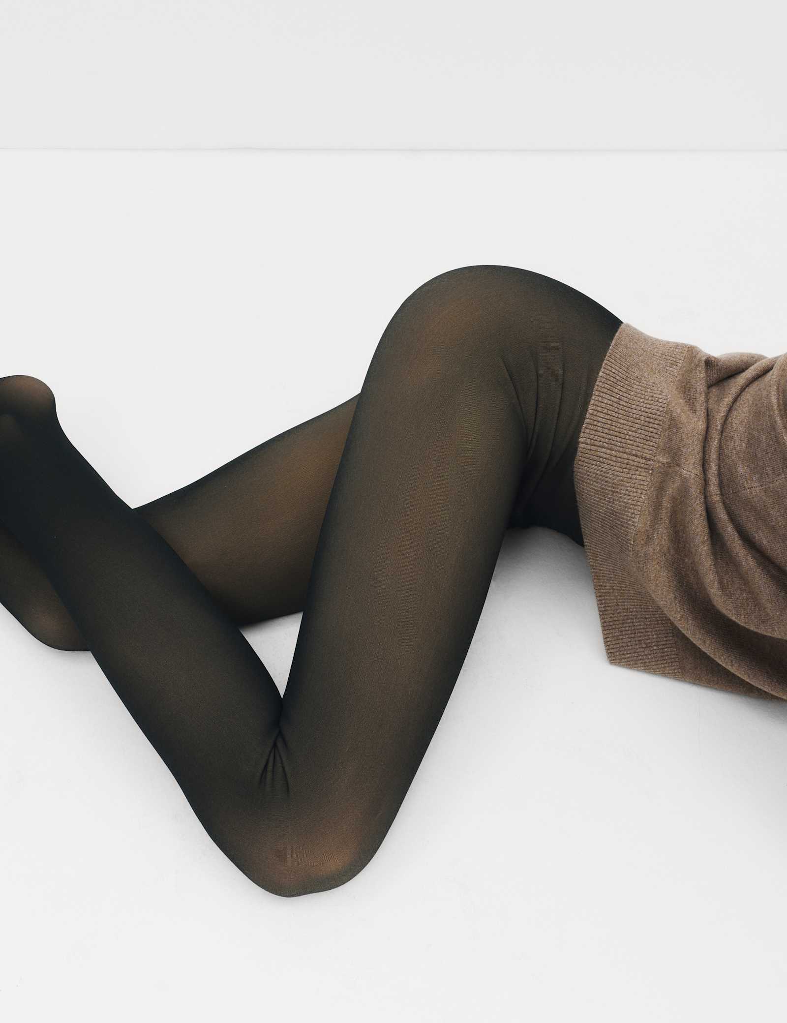140 Denier Thermal Sheer Fleece Tights - image 2