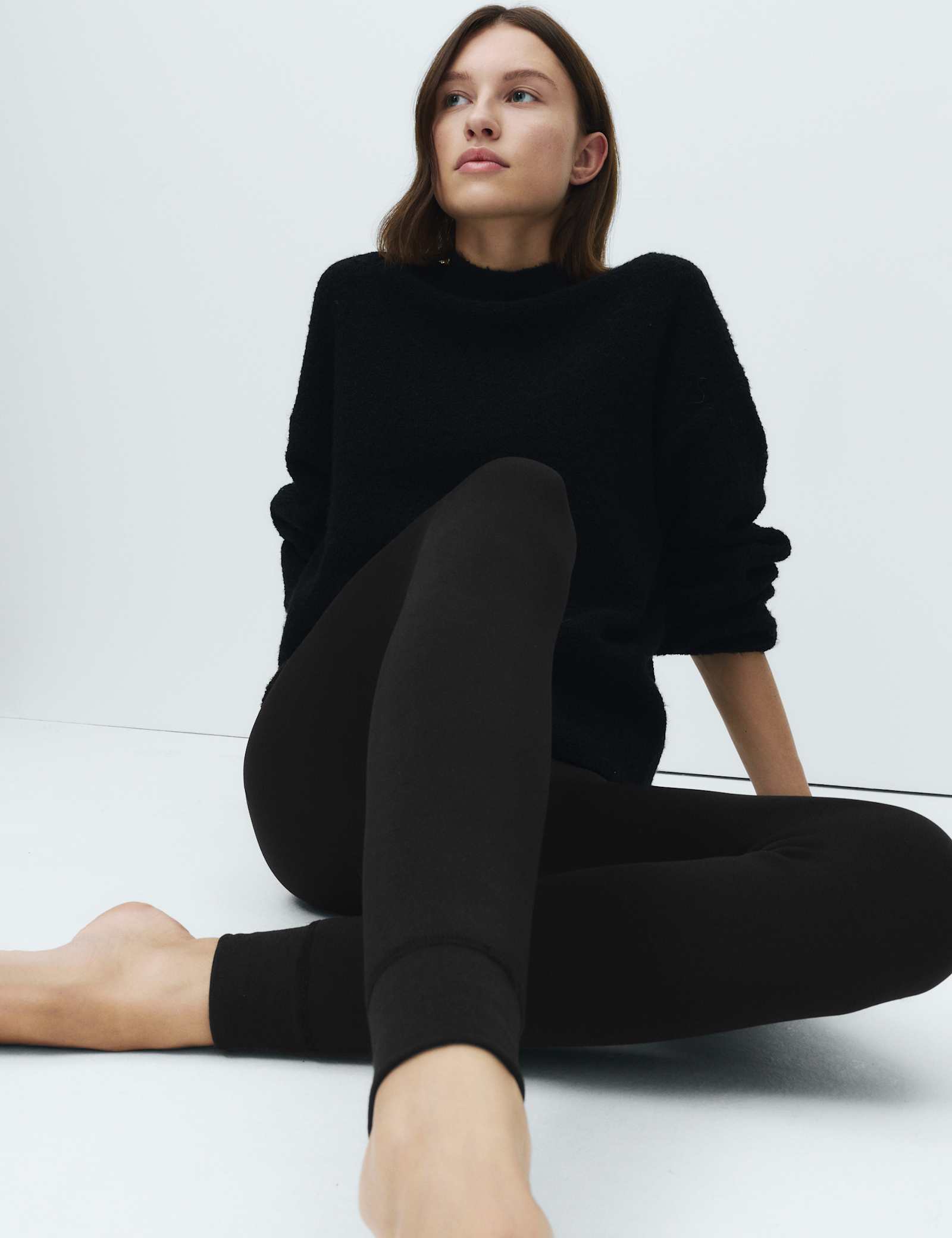 250 Denier Velour Lined Footless Tights - image 2