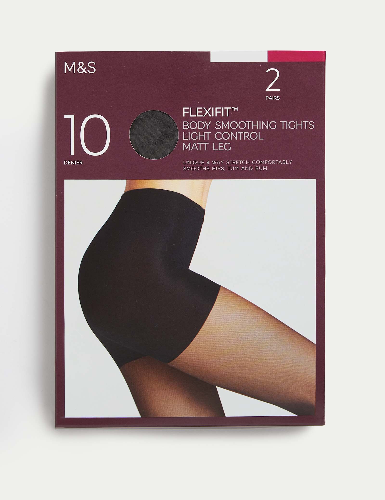 2pk Flexifit 10 Denier Light Control Sheer Tights - image 1