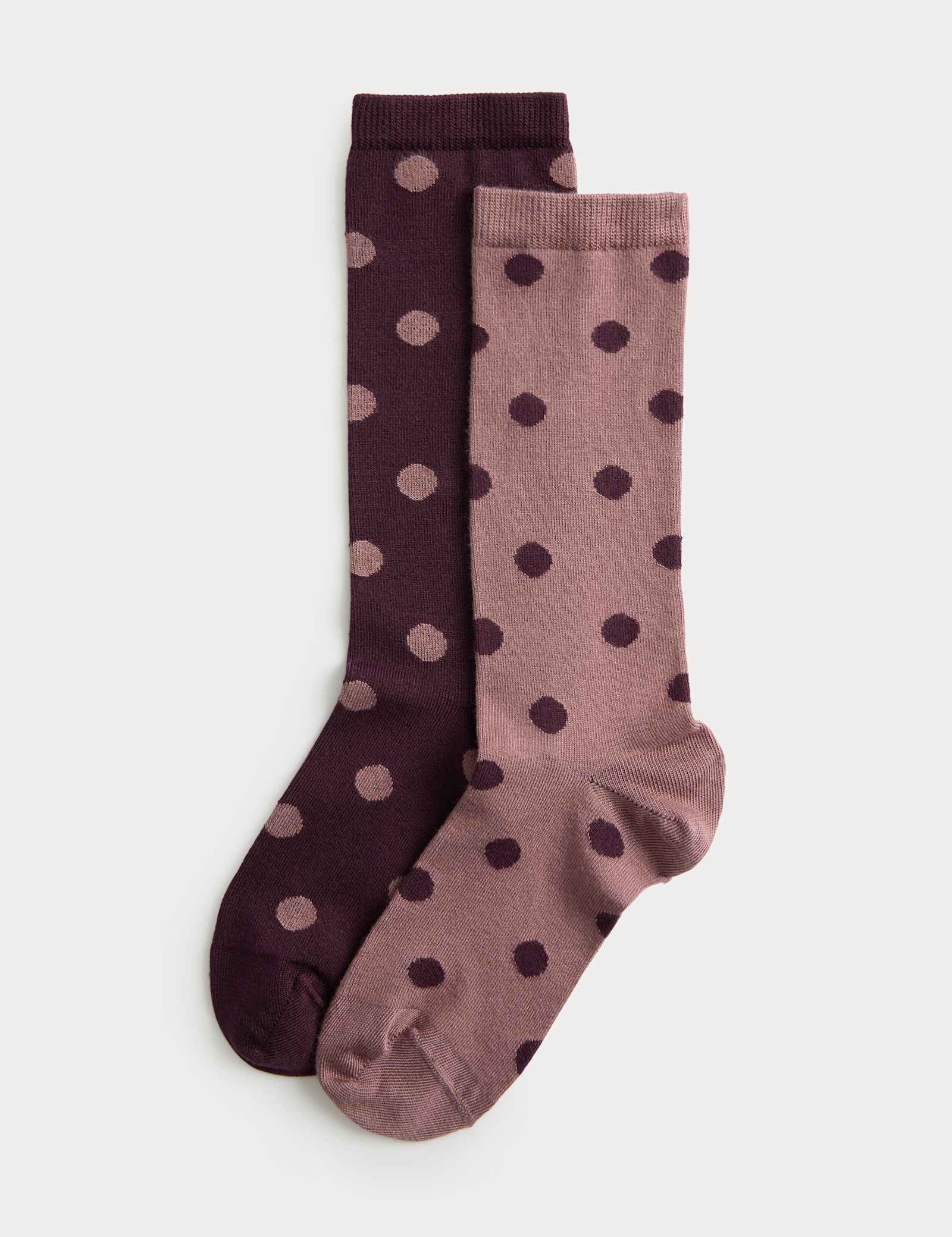 2 Pack Supersoft Spot Print Crew Socks - image 3