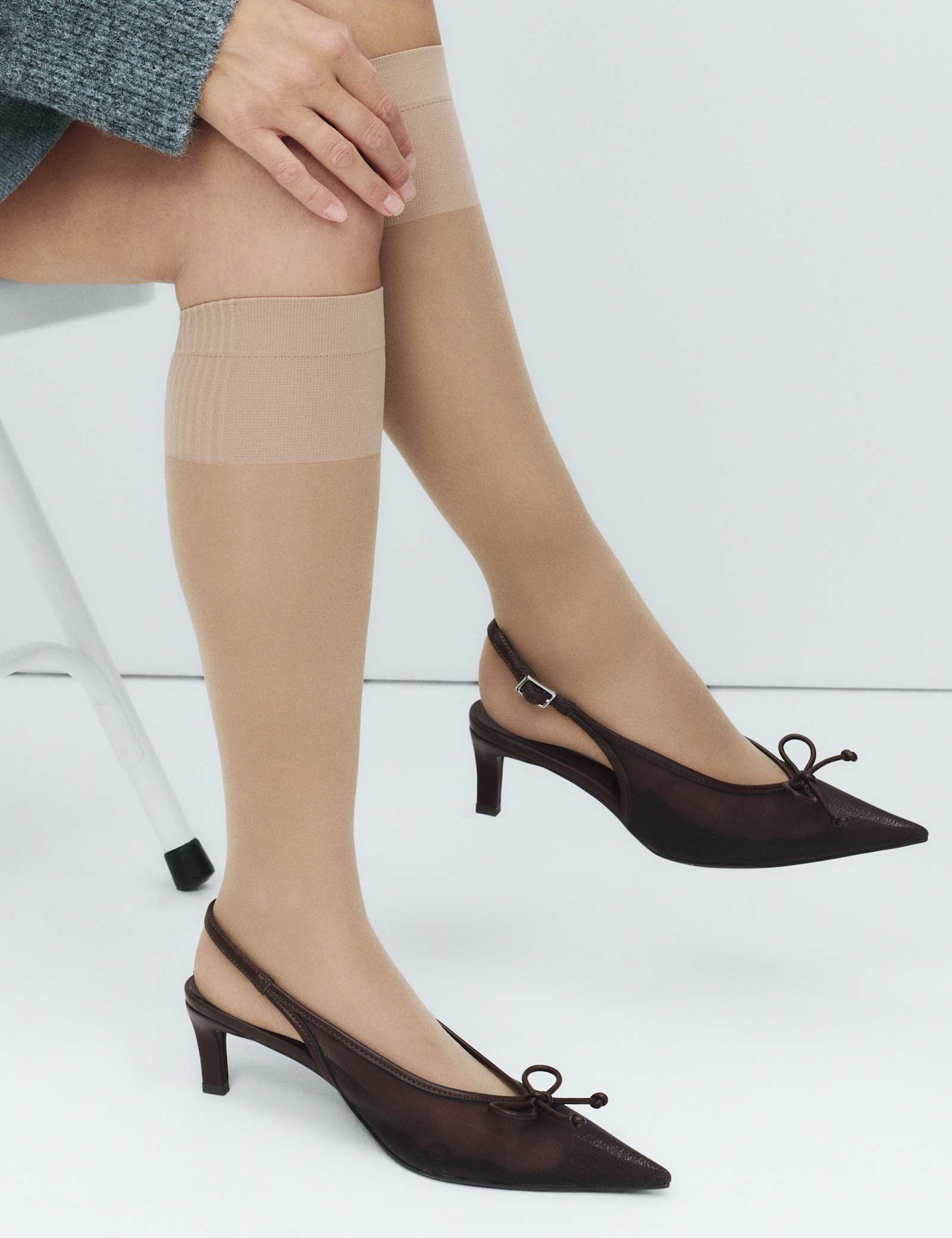 4pk 15 Denier Medium Support Knee Highs - image 3