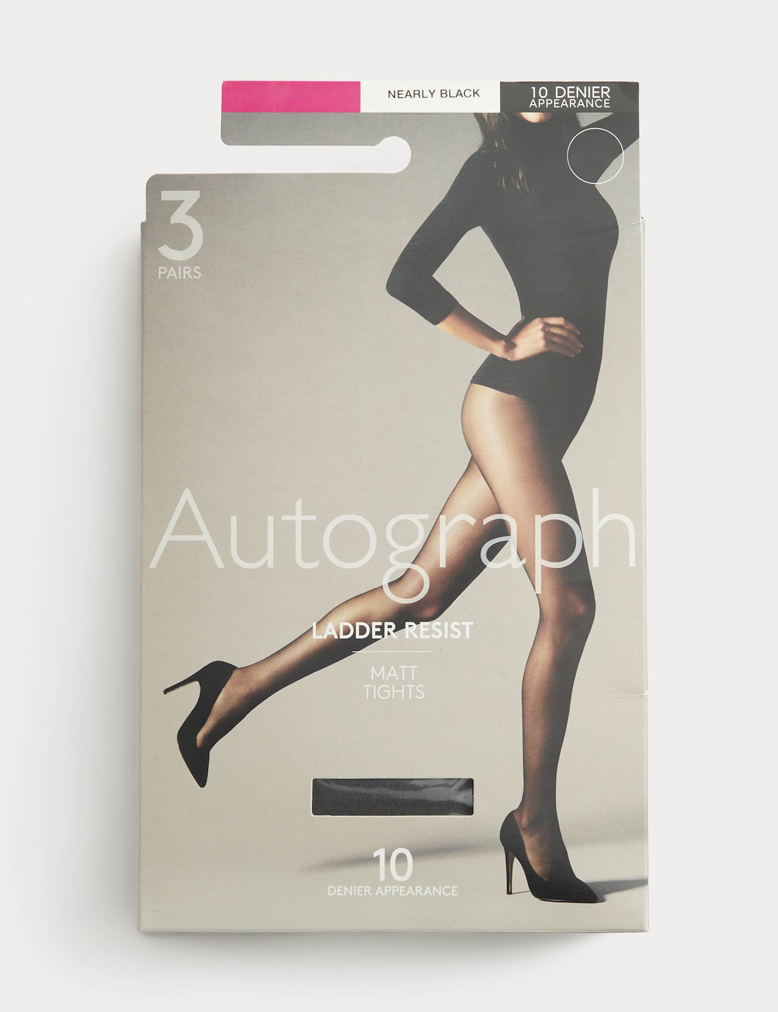 3pk 10 Denier Ladder Resist Matt Tights - image 4