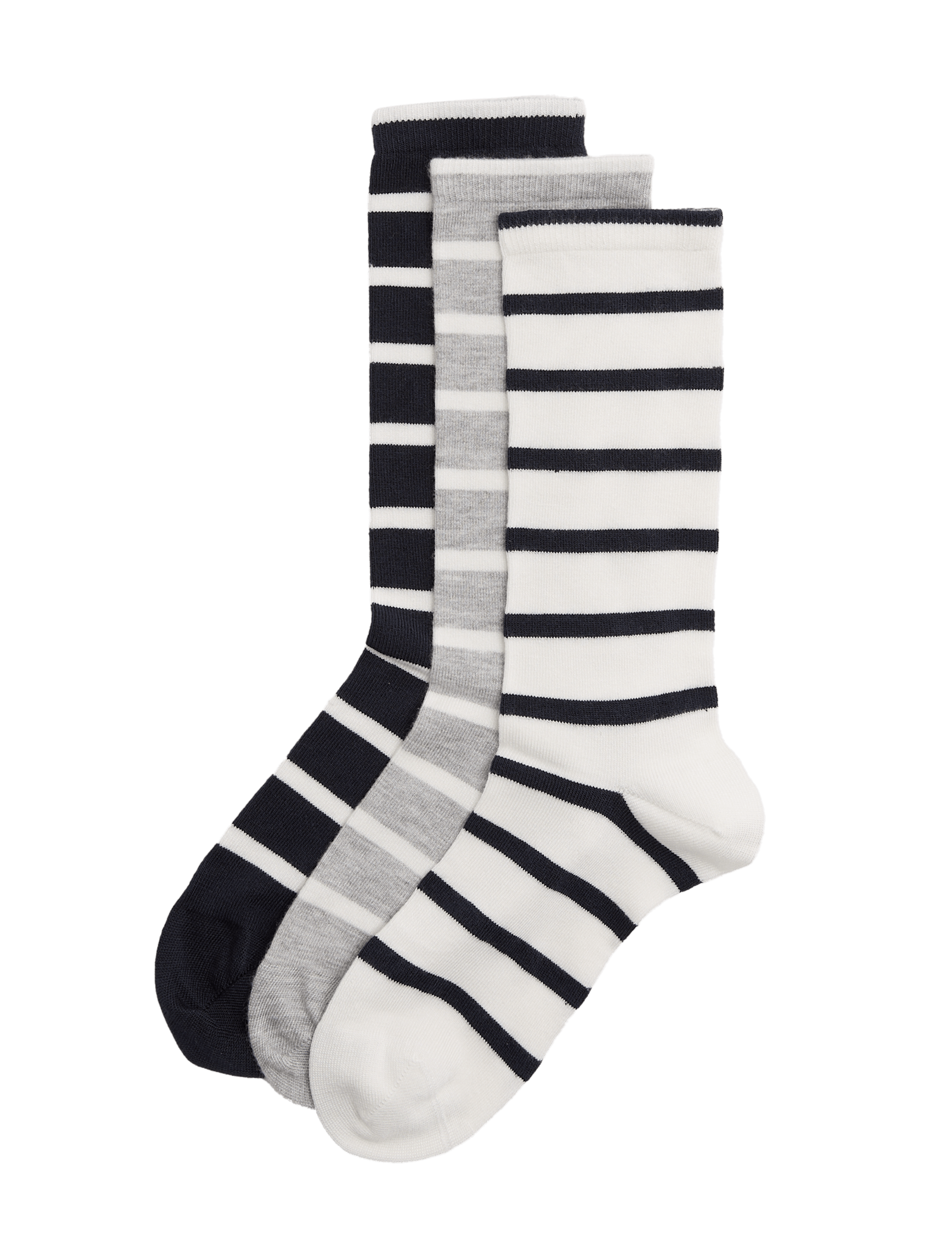 3 Pack Supersoft Striped Crew Socks - image 3