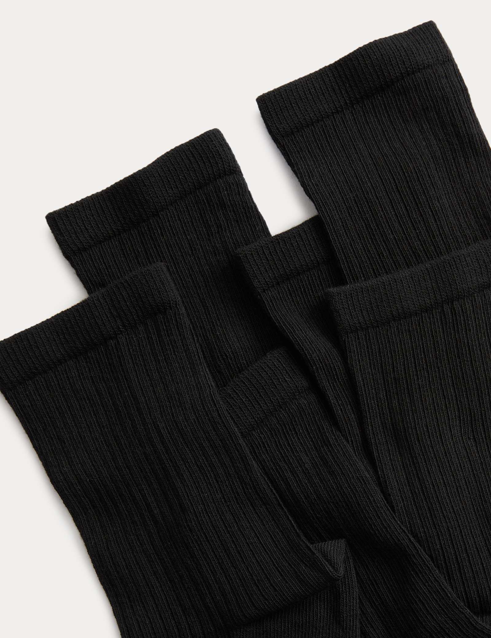 5pk Cotton Rich Ribbed Ankle High Socks - image 2