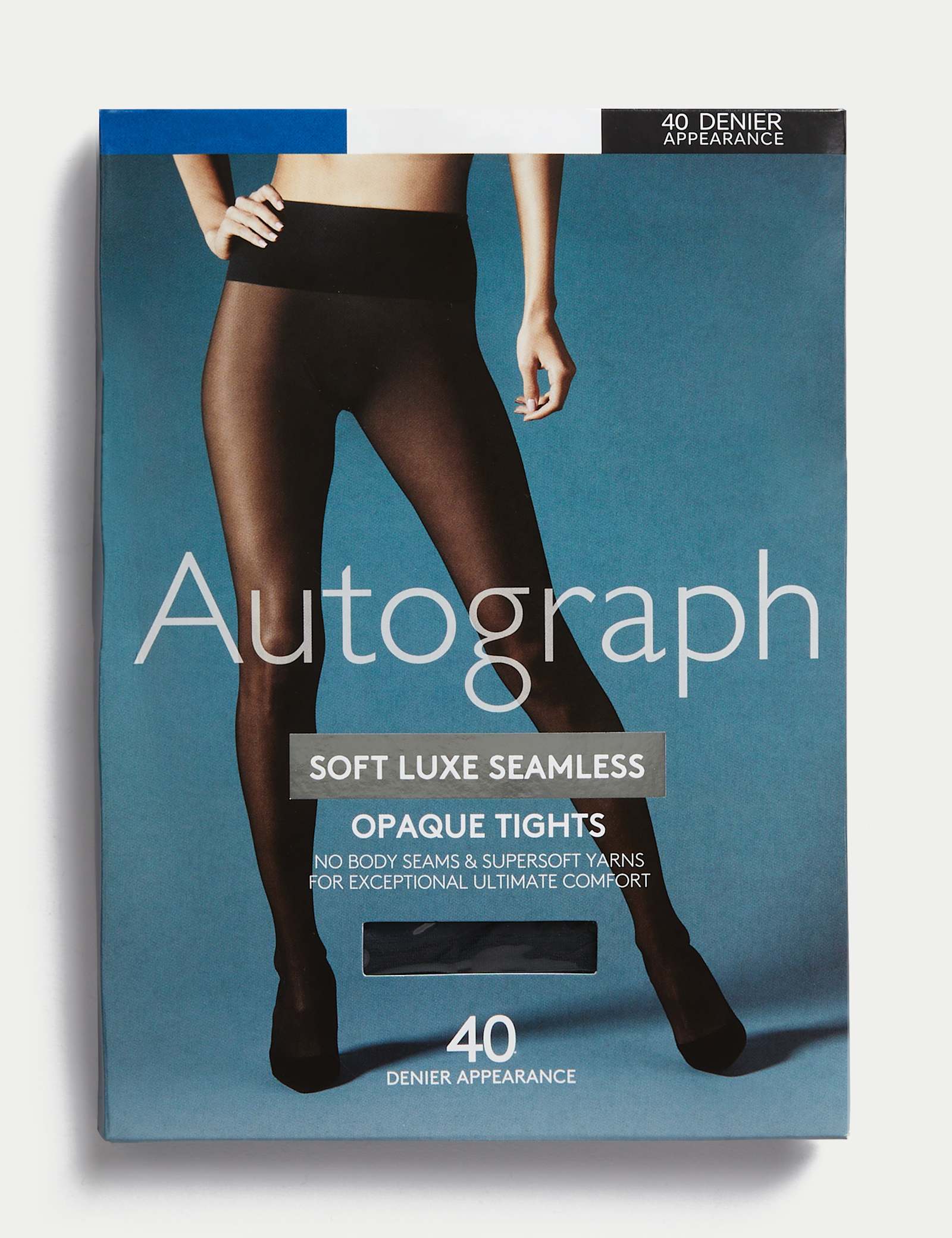40 Denier Soft Luxe Seamless Opaque Tights - image 1