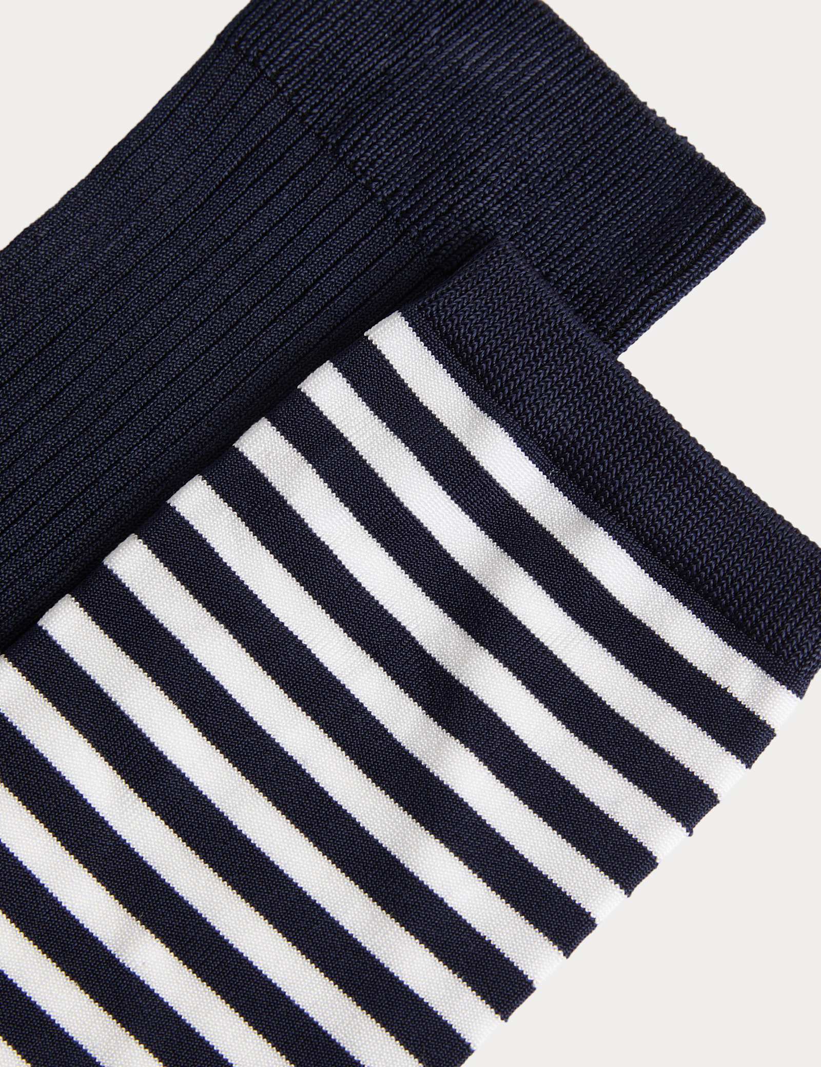 2 Pack Rayon Striped Crew Socks - image 3