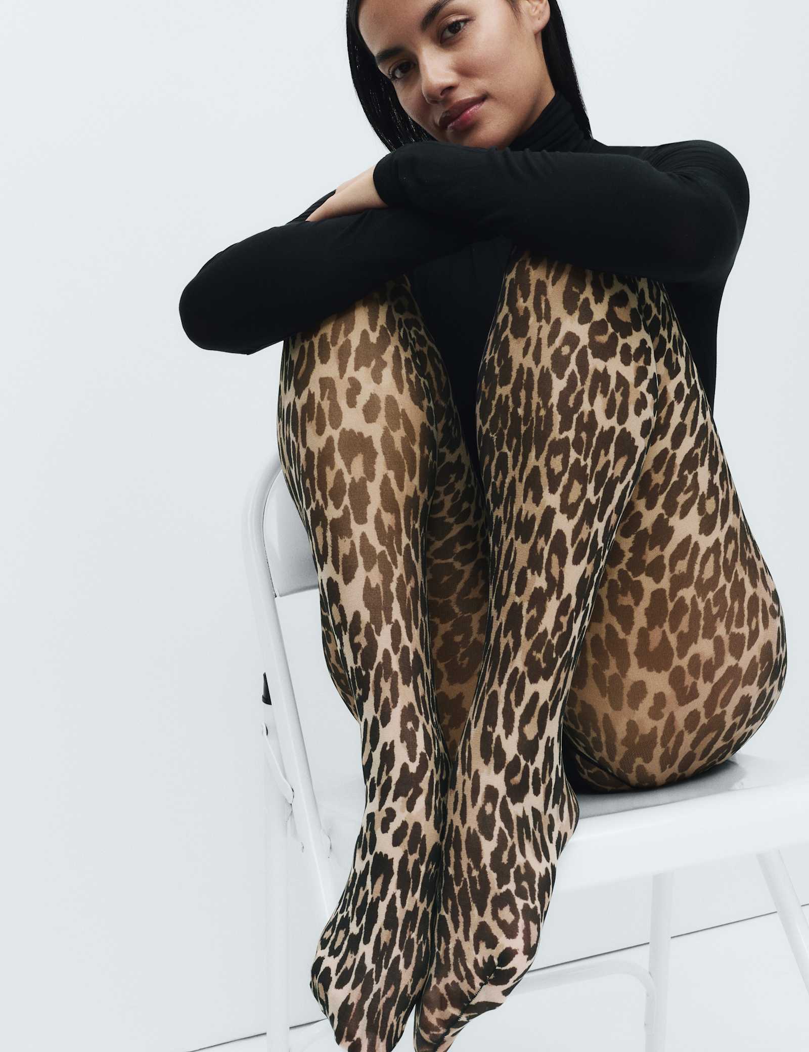 Animal Print Sheer Tights - image 5