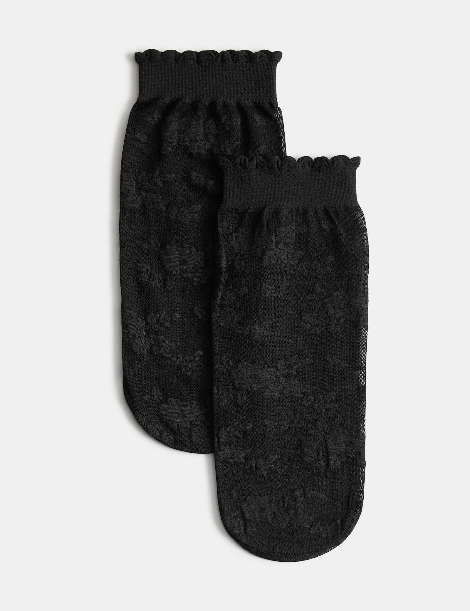 Floral Lace Ankle High Socks - image 2