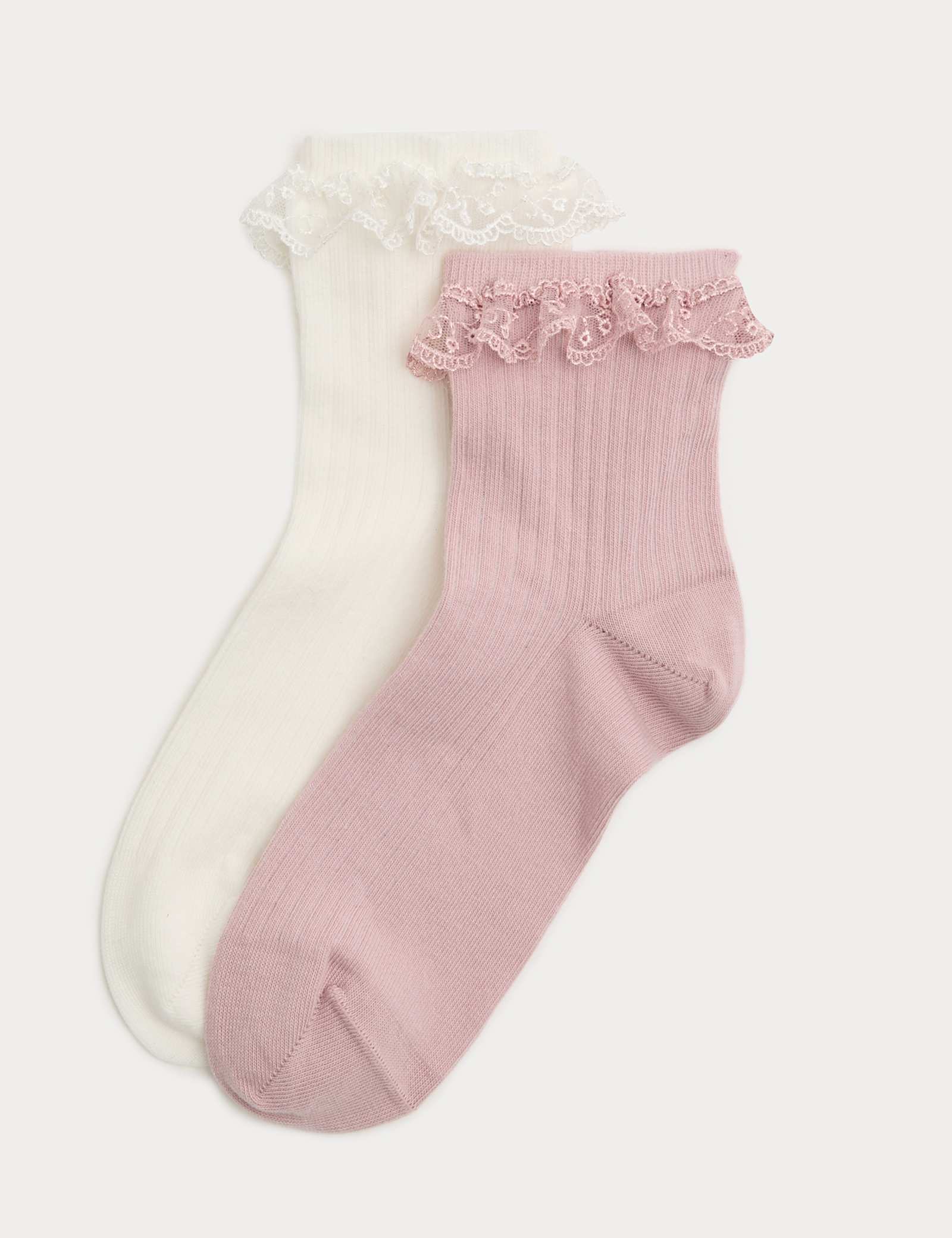 2 Pack Cotton Rich Quarter Socks - image 1