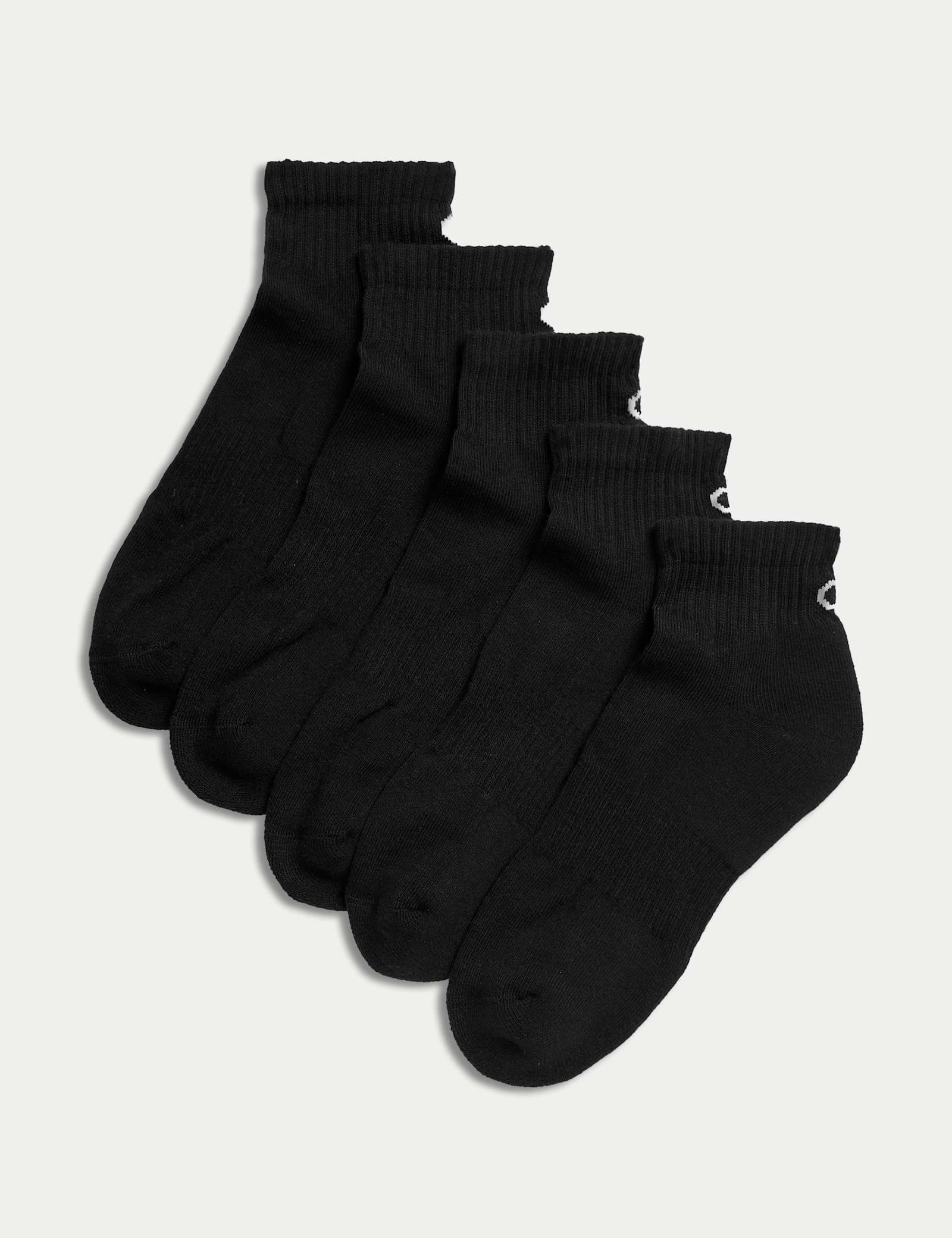 5pk Cotton Rich Cushioned Anklets - image 2