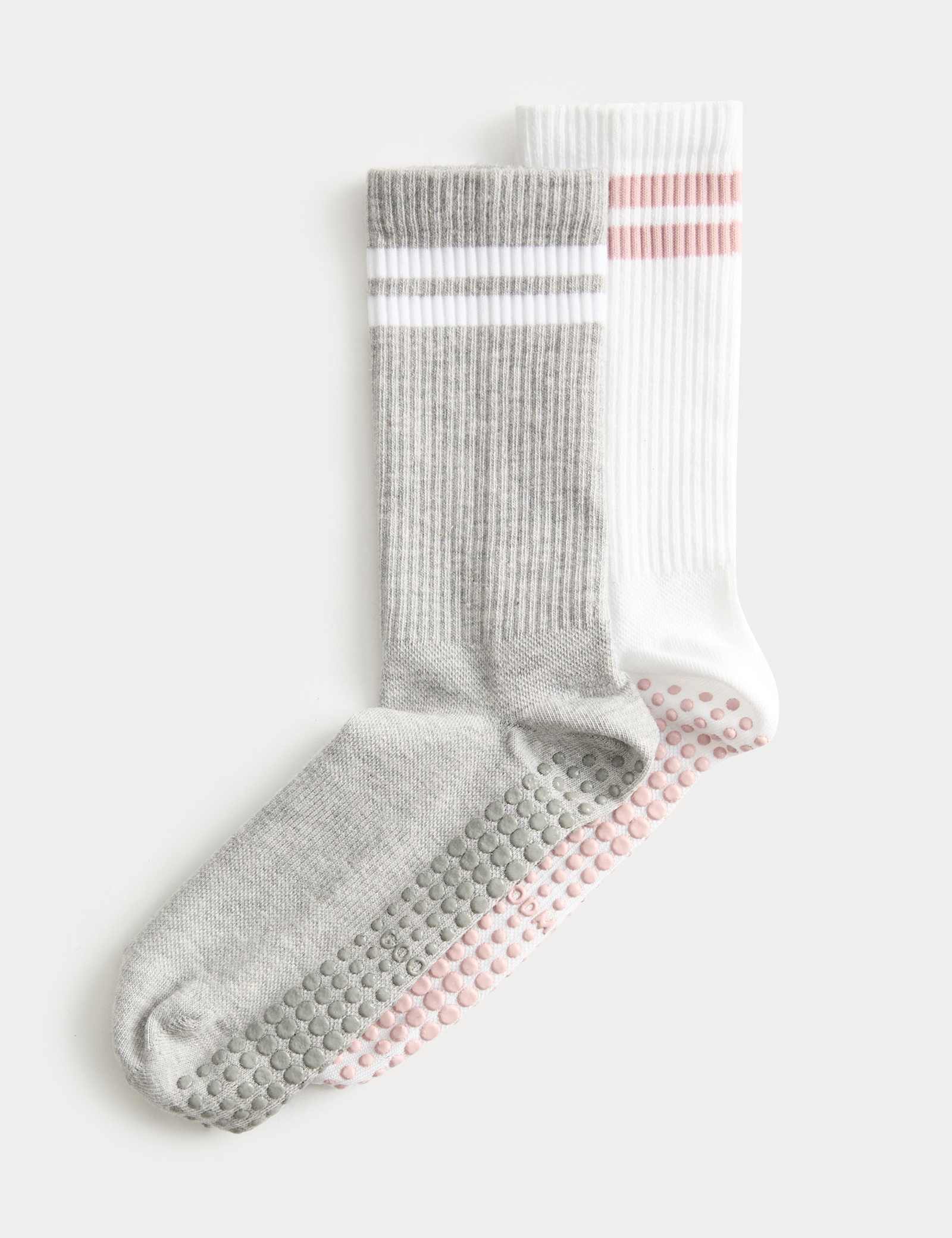 2pk Cotton Blend Stripe Yoga Socks - image 1