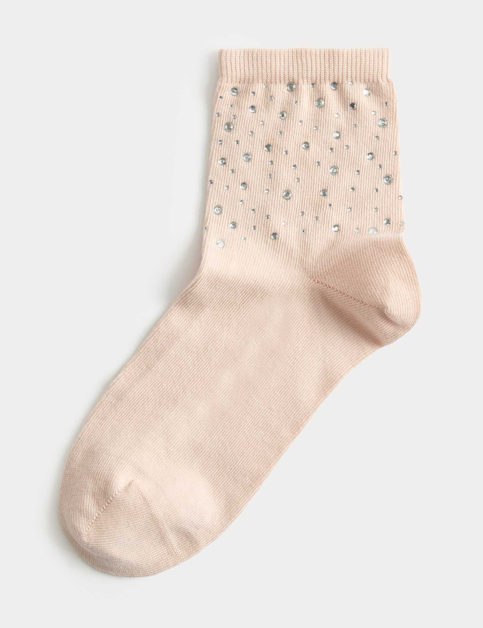 Cotton Rich Embellished Ankle Socks - image 1