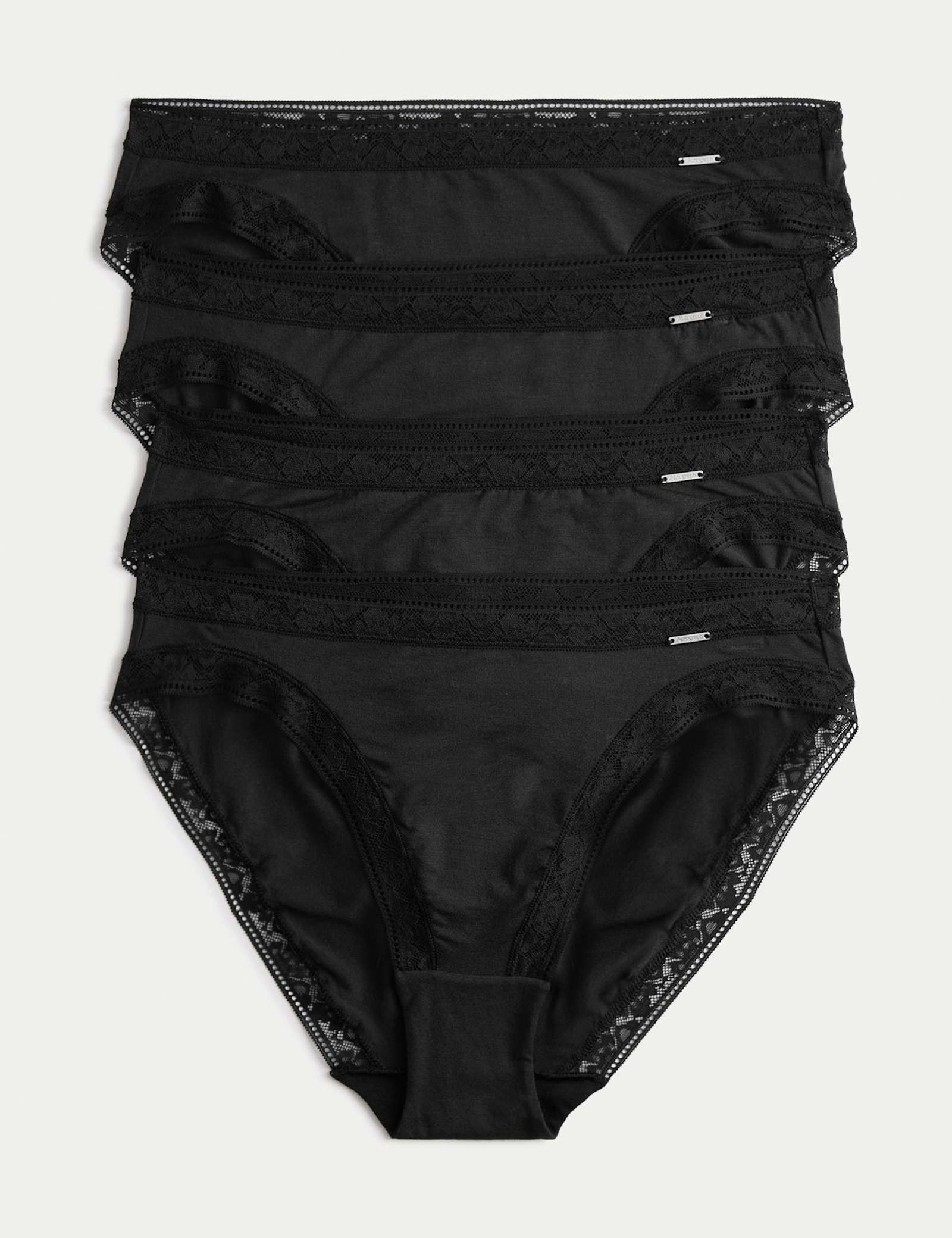4pk Modal Rich with Silk High Leg Knickers - image 2