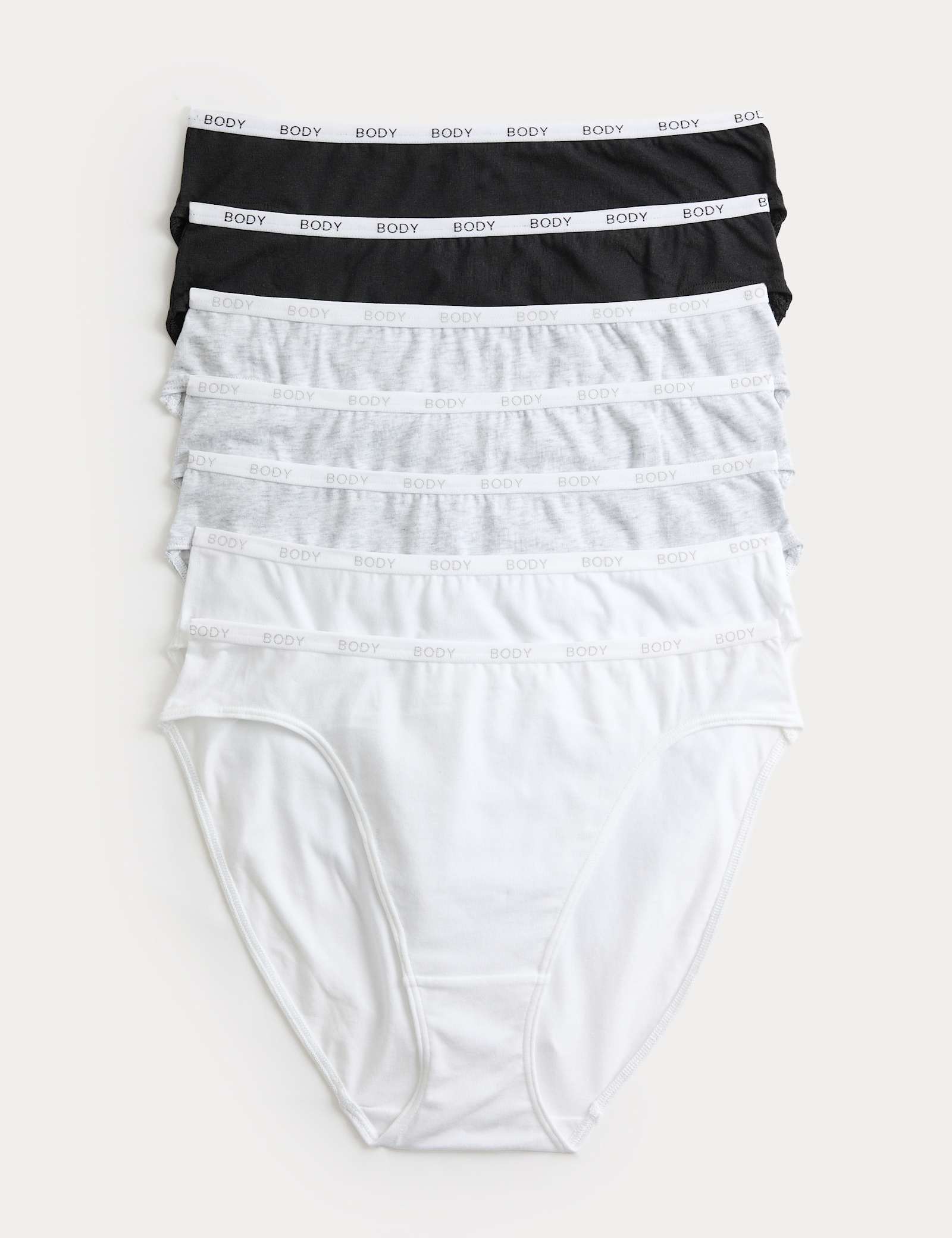 7 Pack Cotton Rich High Leg Knickers - image 2
