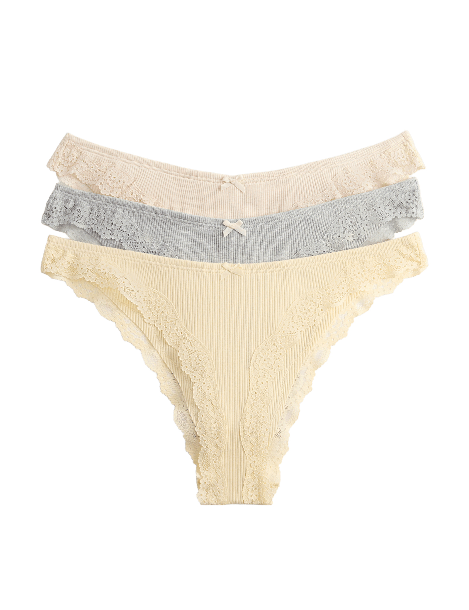 3 Pack Cotton Rich Ribbed Brazilian Knickers - image 3