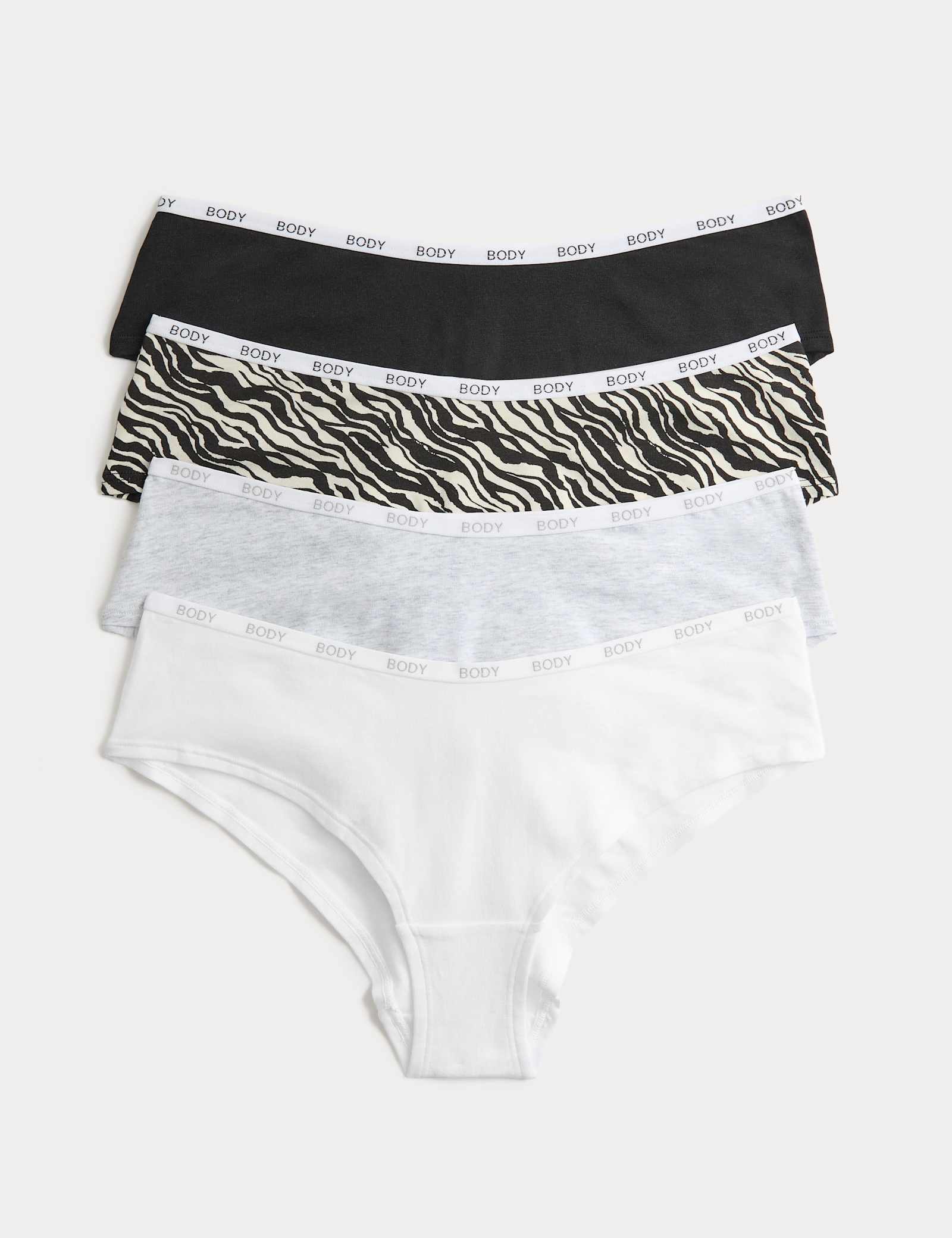 4 Pack Cotton Rich Hipster Knickers - image 2