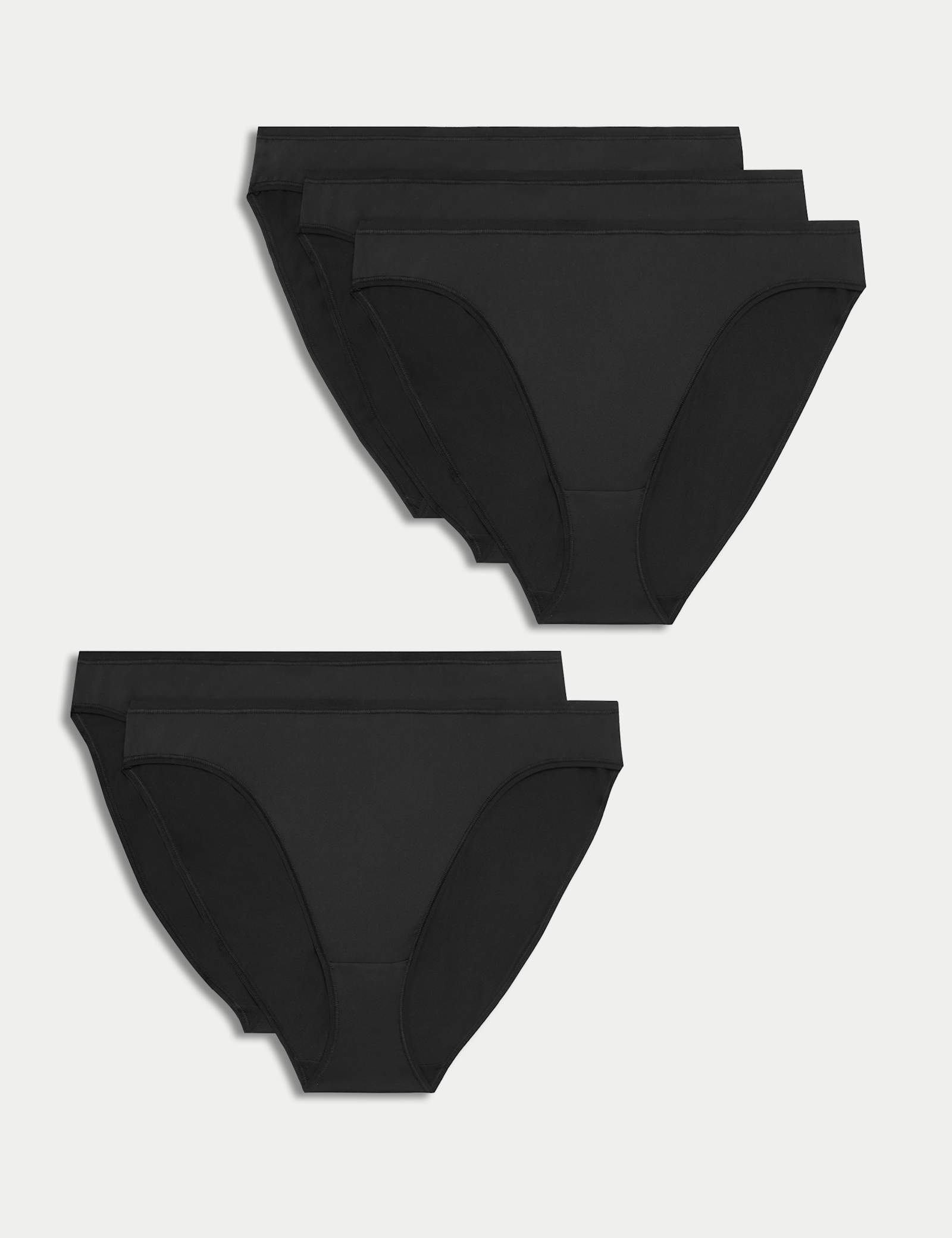 5pk Microfibre High Leg Knickers - image 4