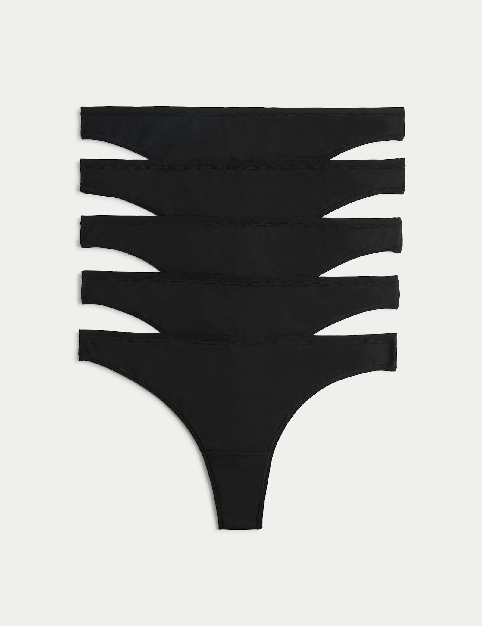 5pk Microfibre Low Rise Thongs - image 5