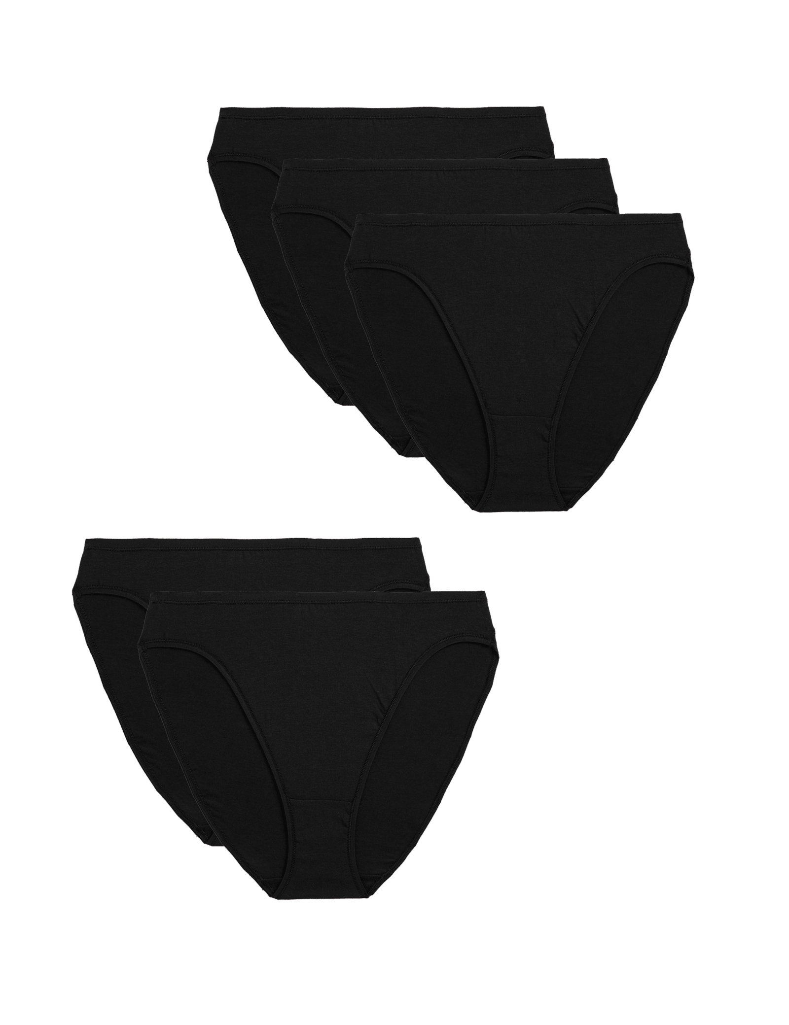 5pk Cotton Modal High Leg Knickers - image 5