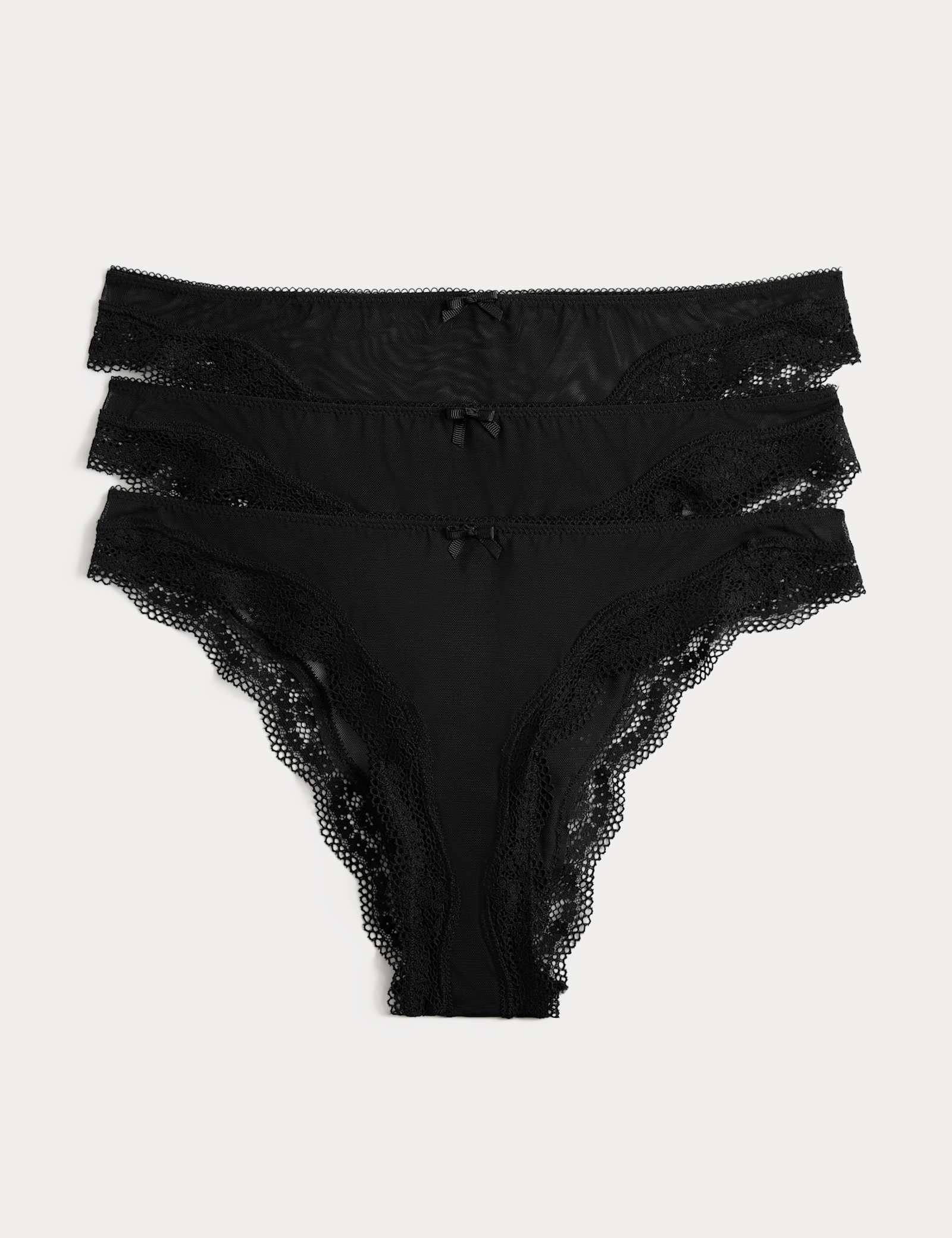 3 Pack Jasmine Mesh Brazilian Knickers - image 5