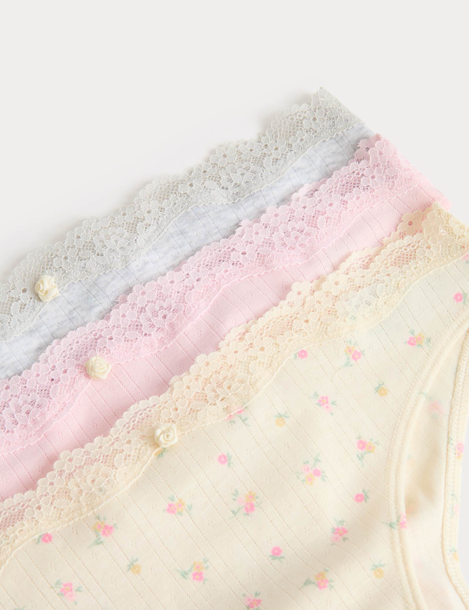 3 Pack Floral Pointelle Brazilian Knickers - image 4