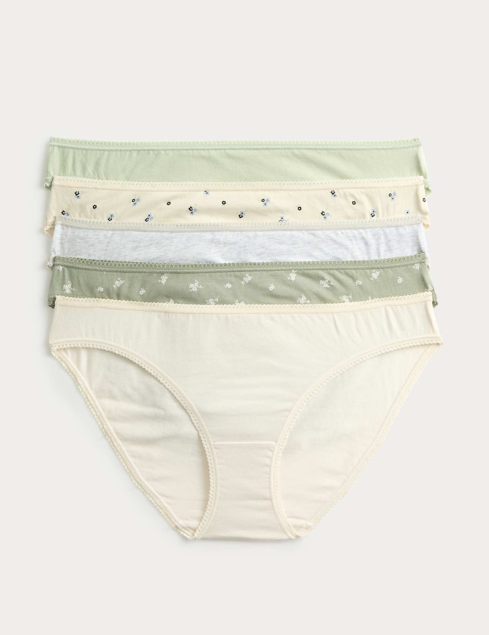 5pk Cotton Lycra Printed Bikini Knickers - image 5