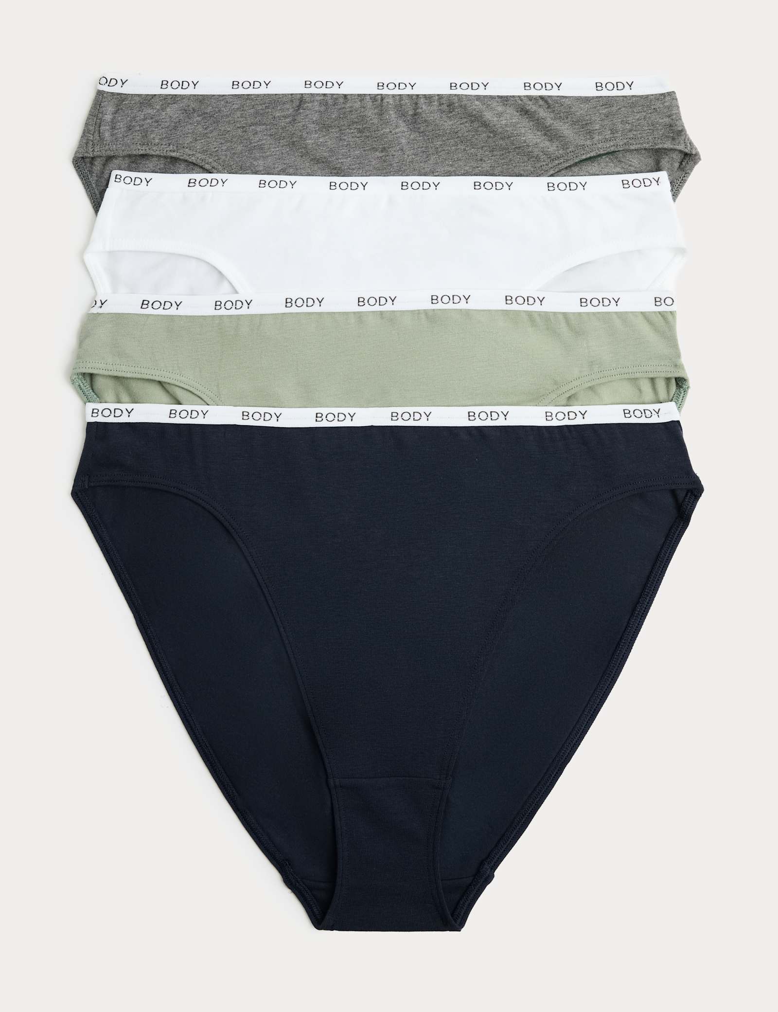 4pk Cotton Rich High Leg Knickers - image 4