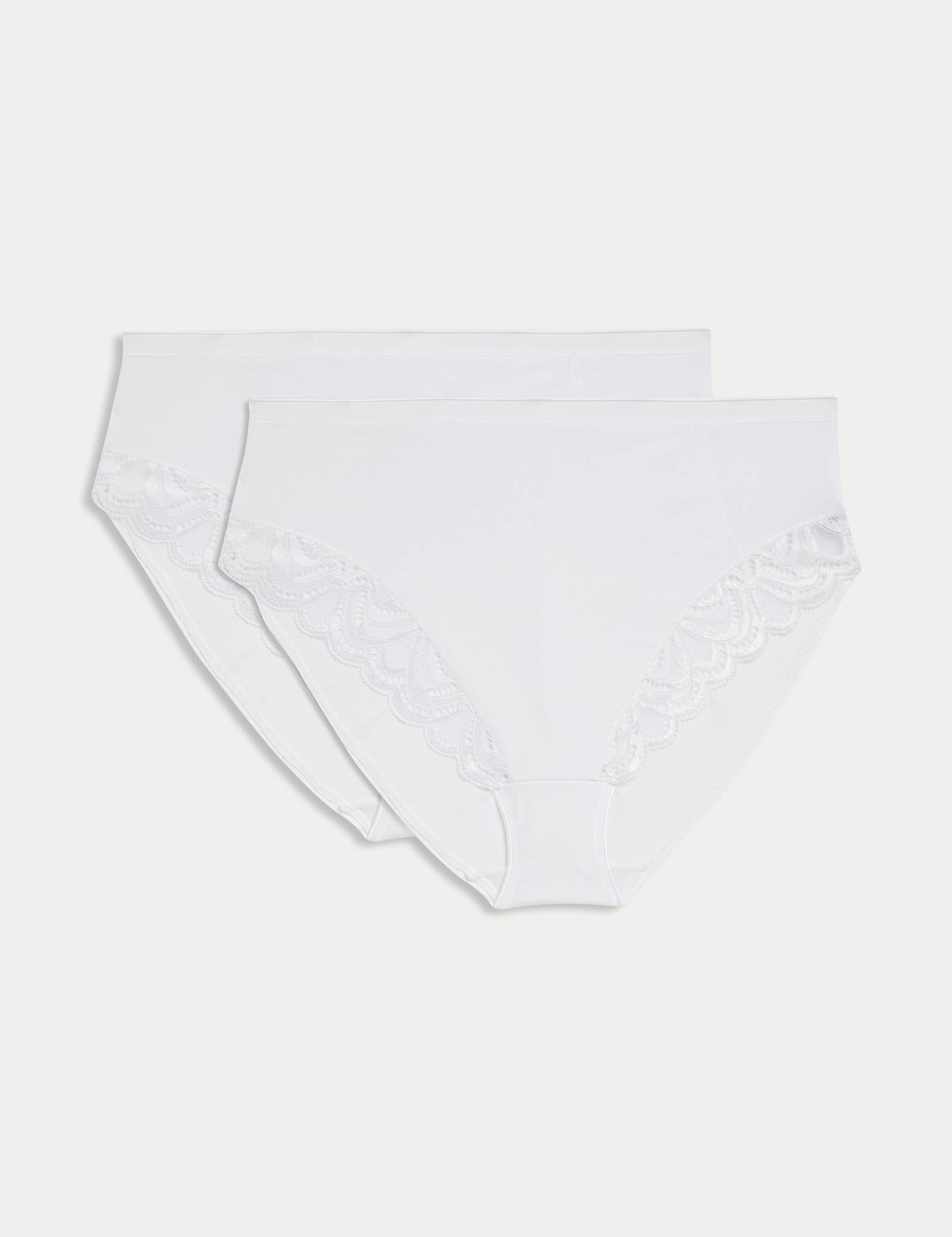 2pk Amelia Lace Cotton Rich Shaping Knickers - image 5
