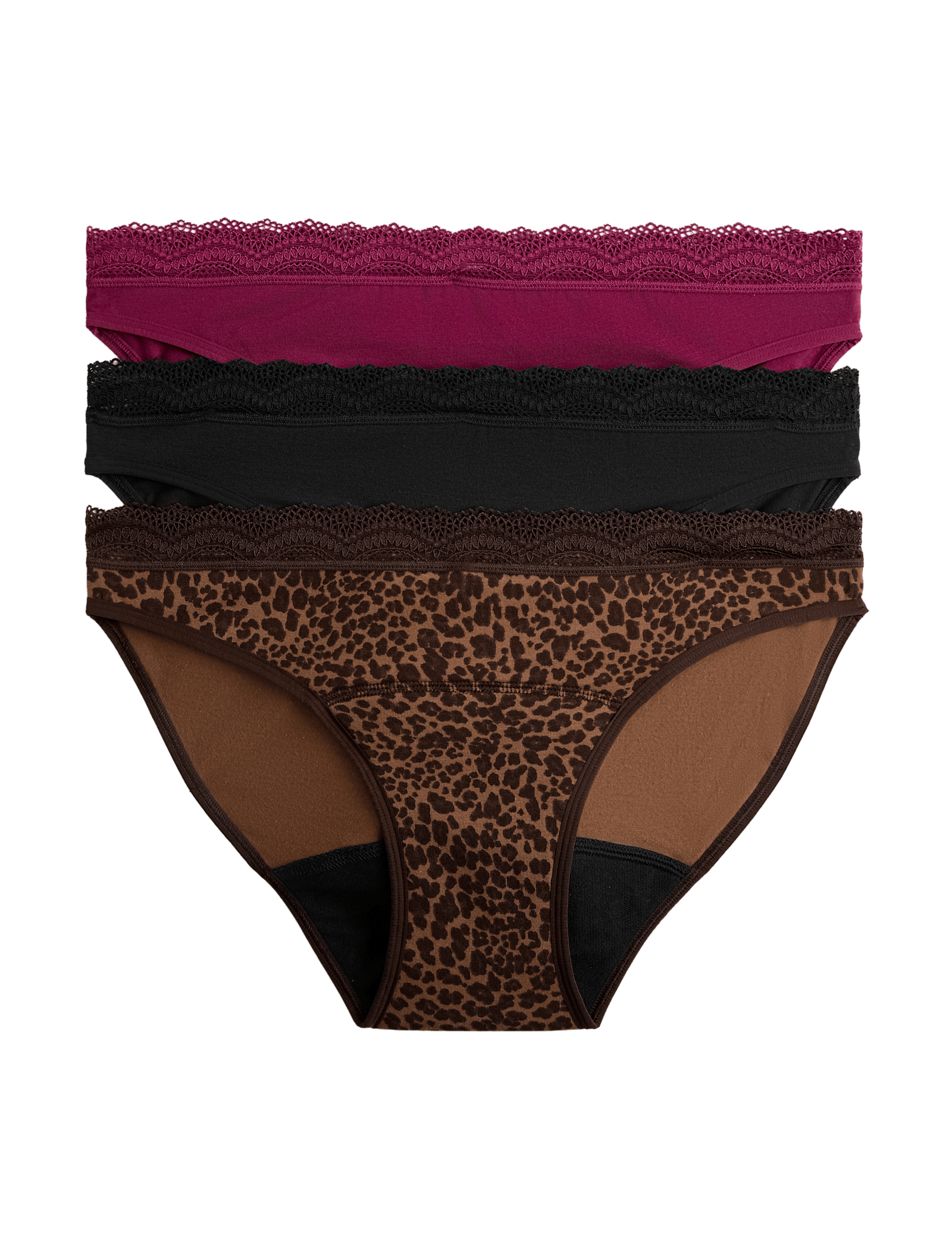 3 Pack Cotton Rich Period Bikini Knickers - image 3