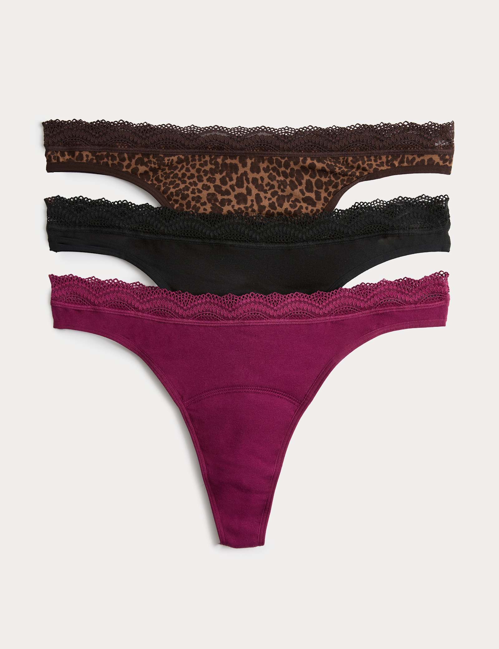 3 Pack LightAbsorbency Period Thongs - image 2