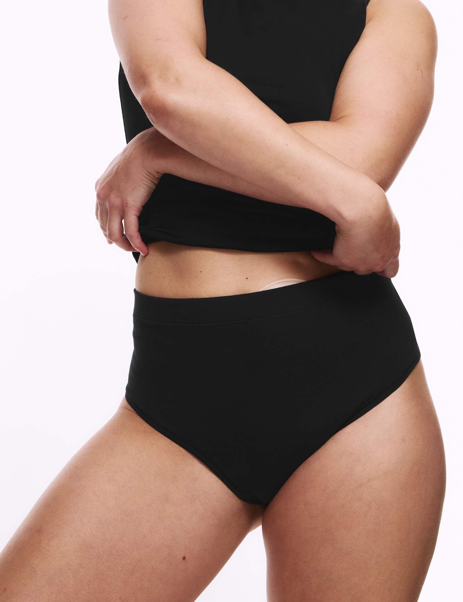 3pk Cotton Rich High Waisted Stoma Thongs - image 3