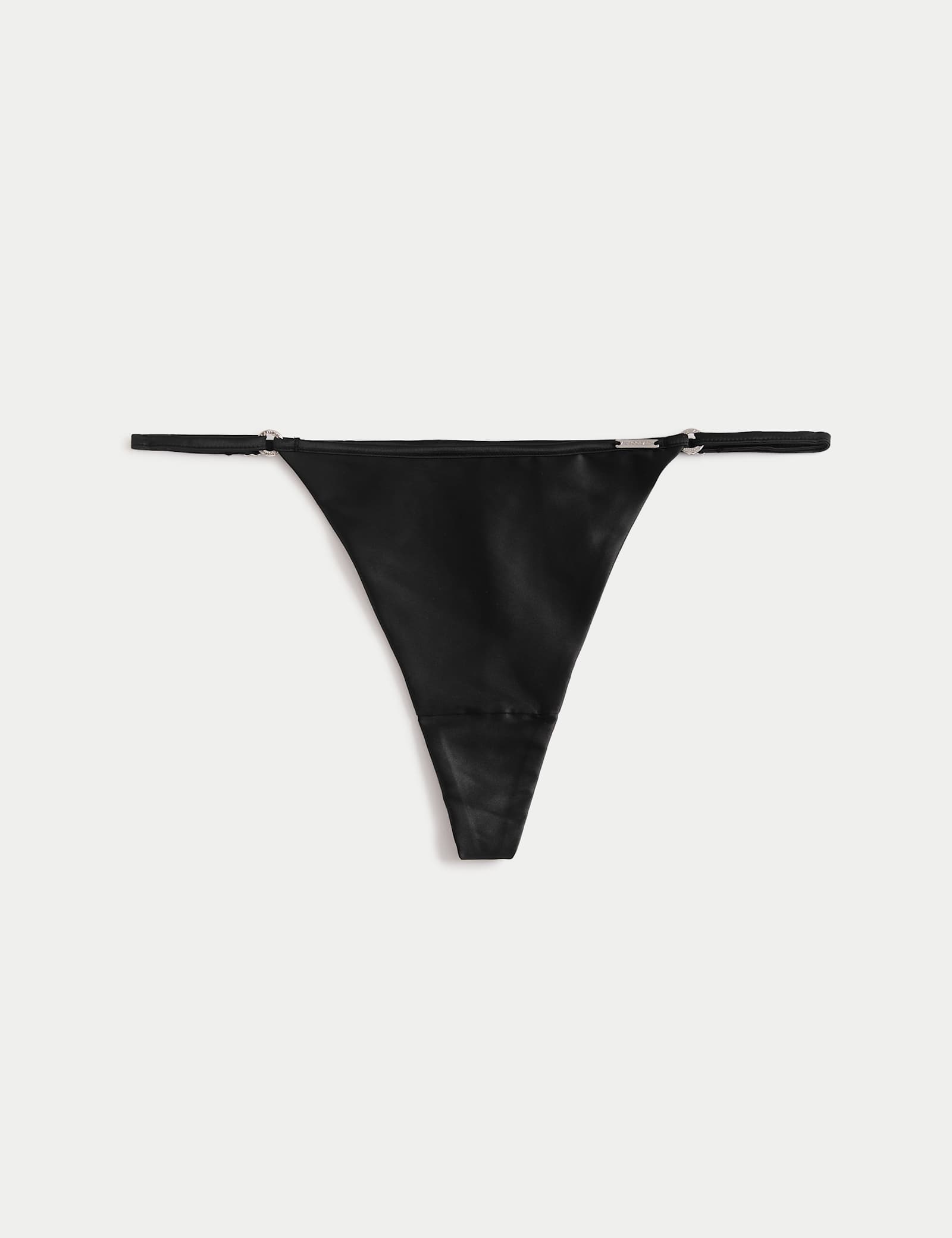 Black Label Satin Tanga Thong - image 1
