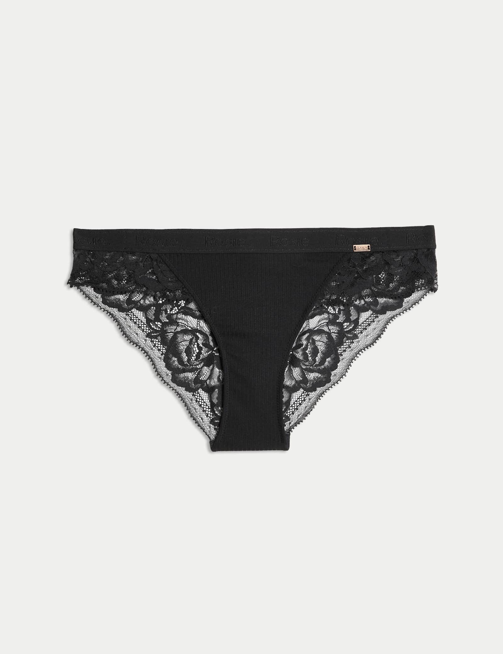 Lounge Rib & Lace Brazilian Knickers - image 1