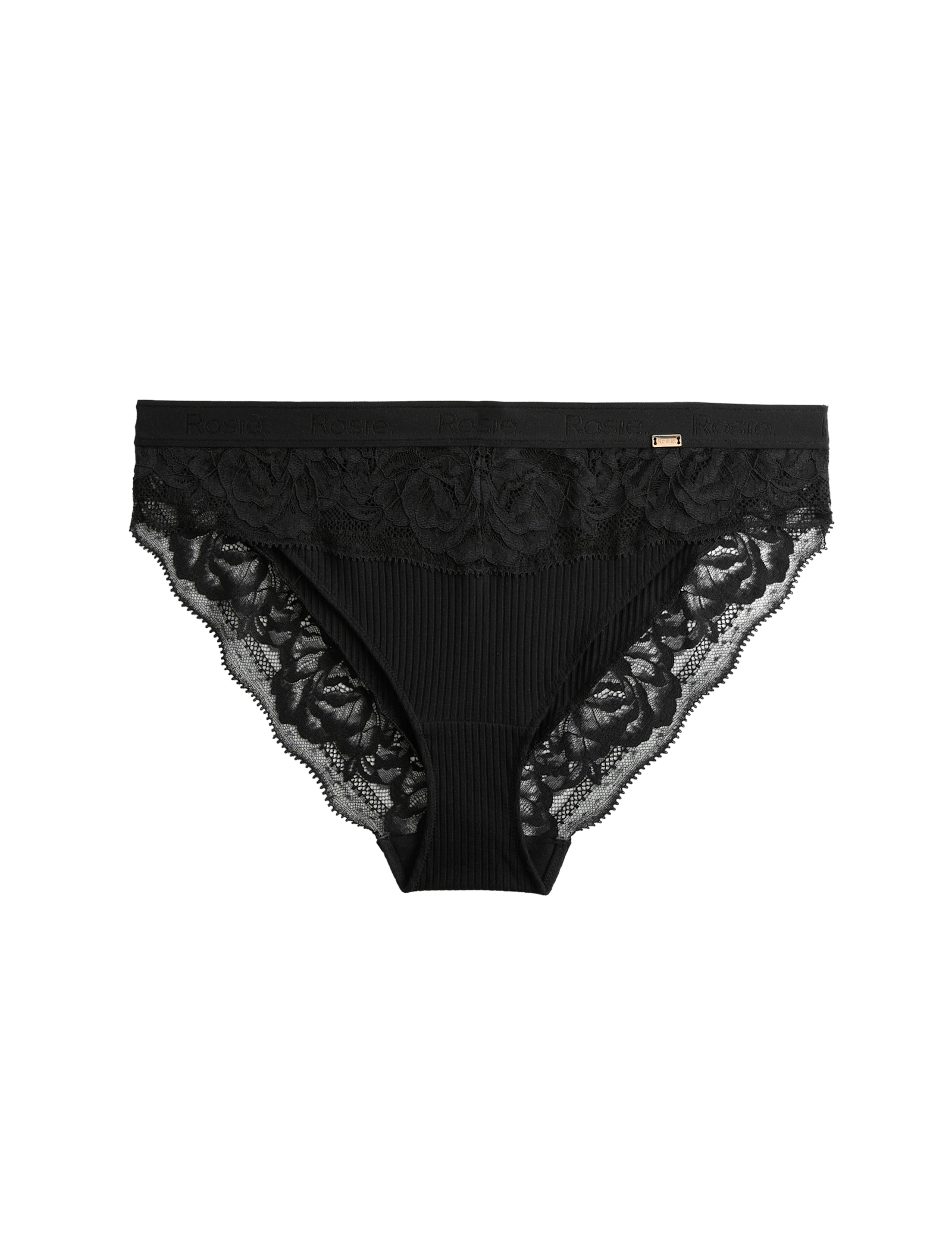 Lounge Rib & Lace High Leg Knickers - image 5