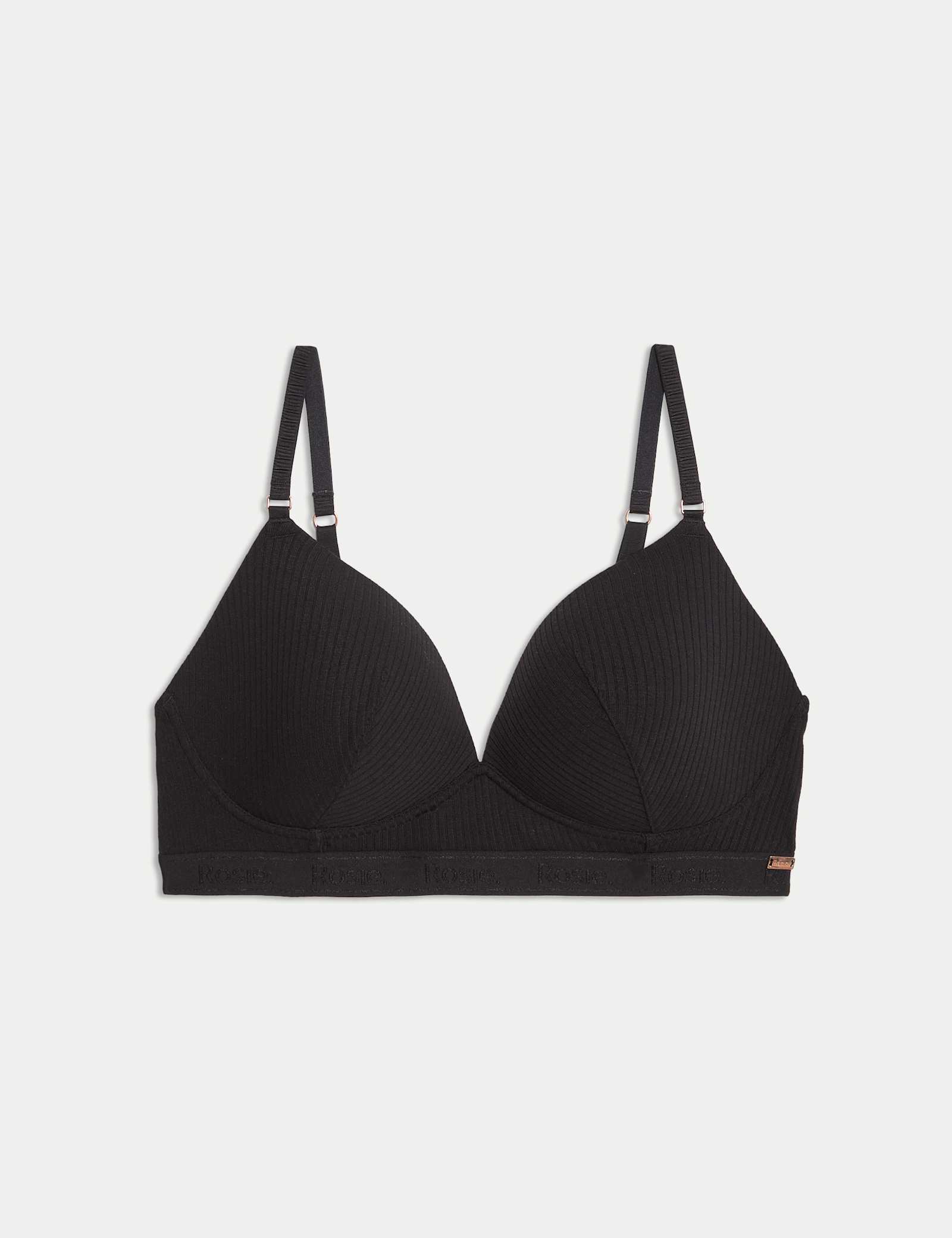 Lounge Rib & Lace Non Wired Plunge Bra (A-E) - image 1
