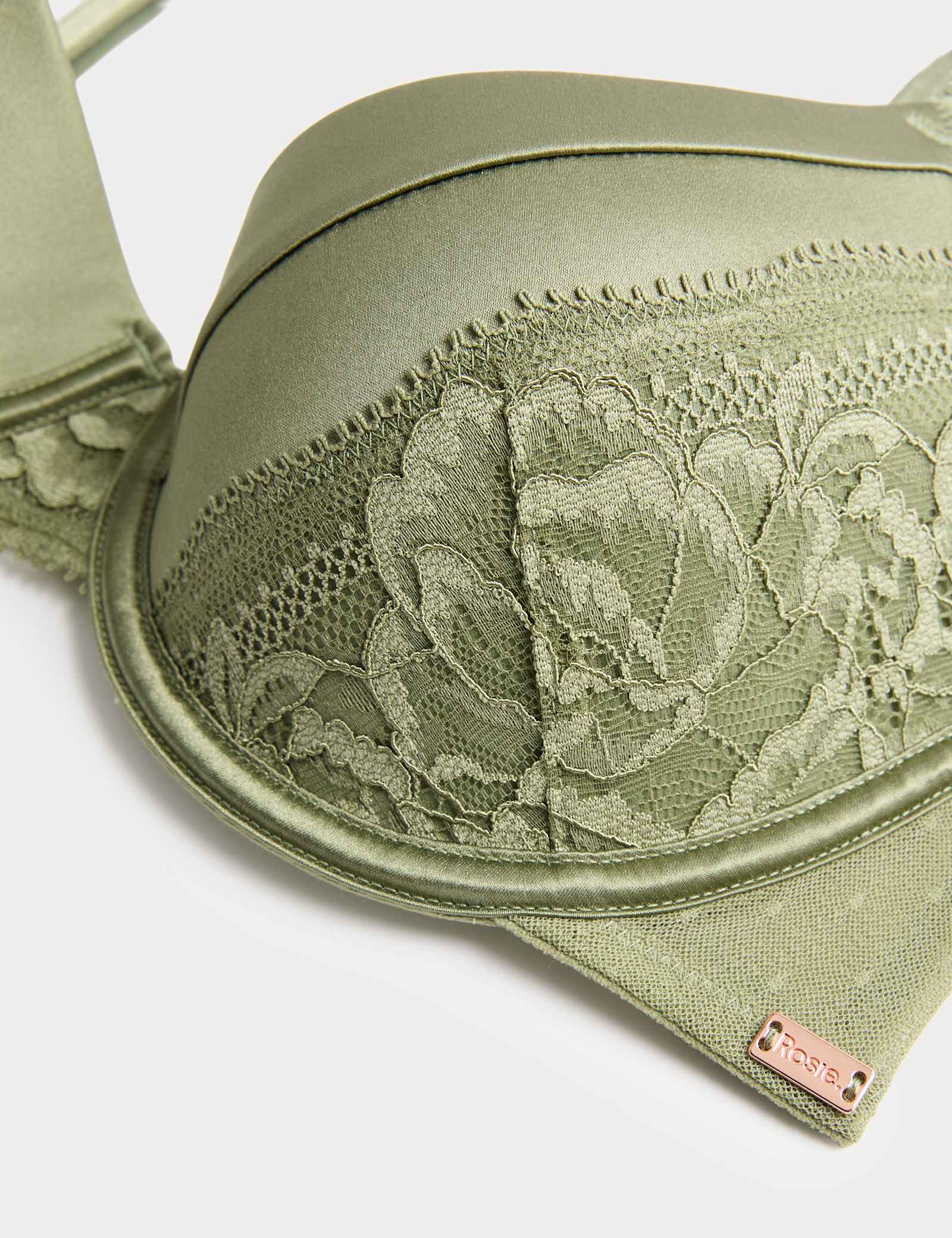 Silk & Lace Wired Scoop Demi Cup Bra (A-E) - image 4