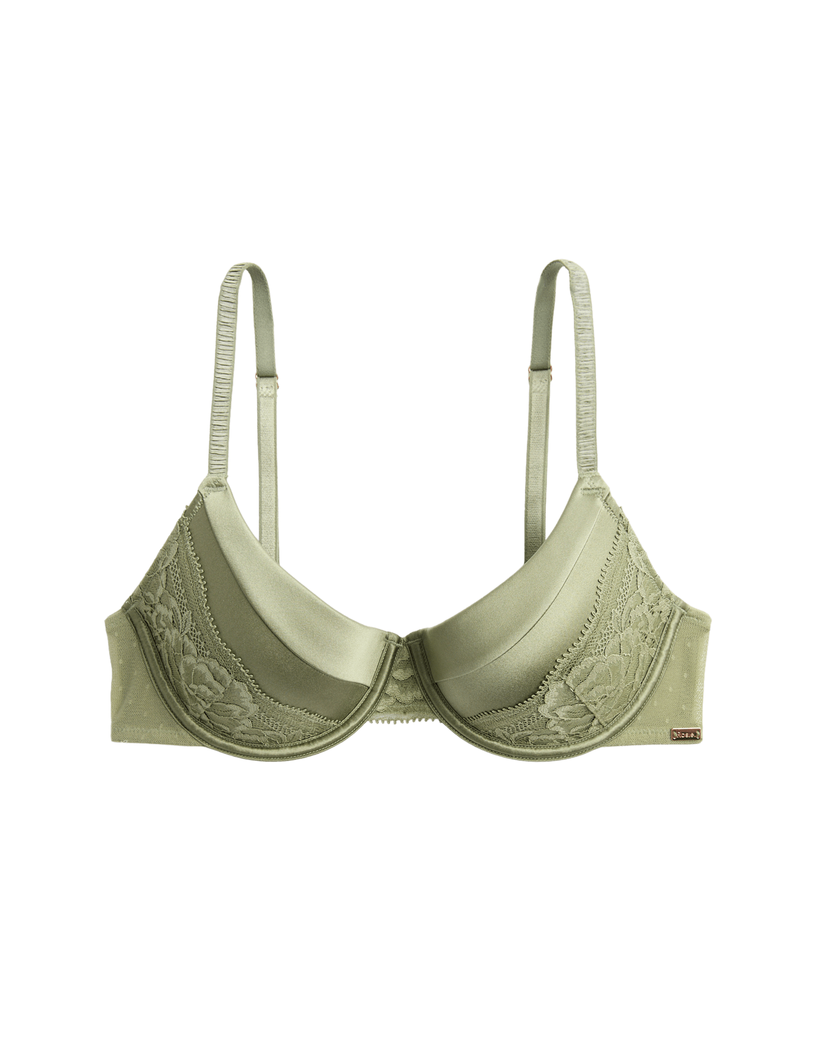 Silk & Lace Wired Scoop Demi Cup Bra (A-E) - image 5