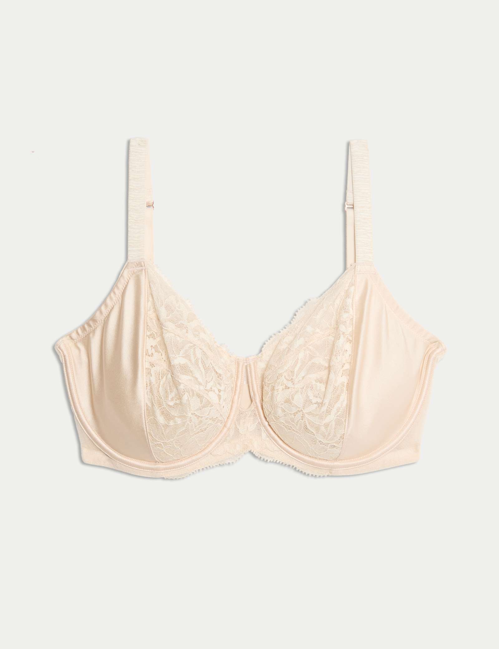 Silk & Lace Wired Minimiser Bra - image 1